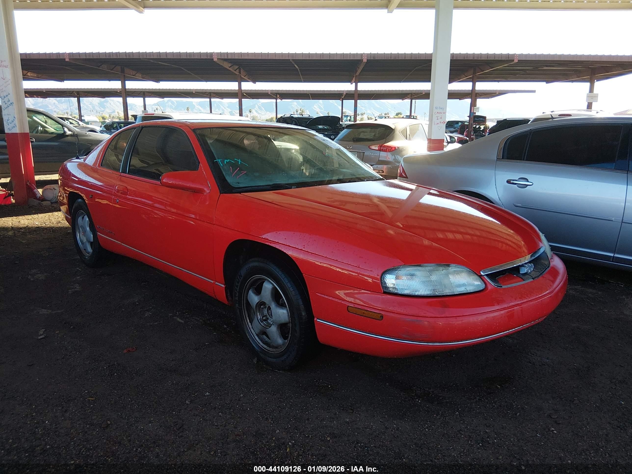 1997 Chevrolet Monte Carlo Ls Cmi Red vin: 2G1WW12M2V9263823