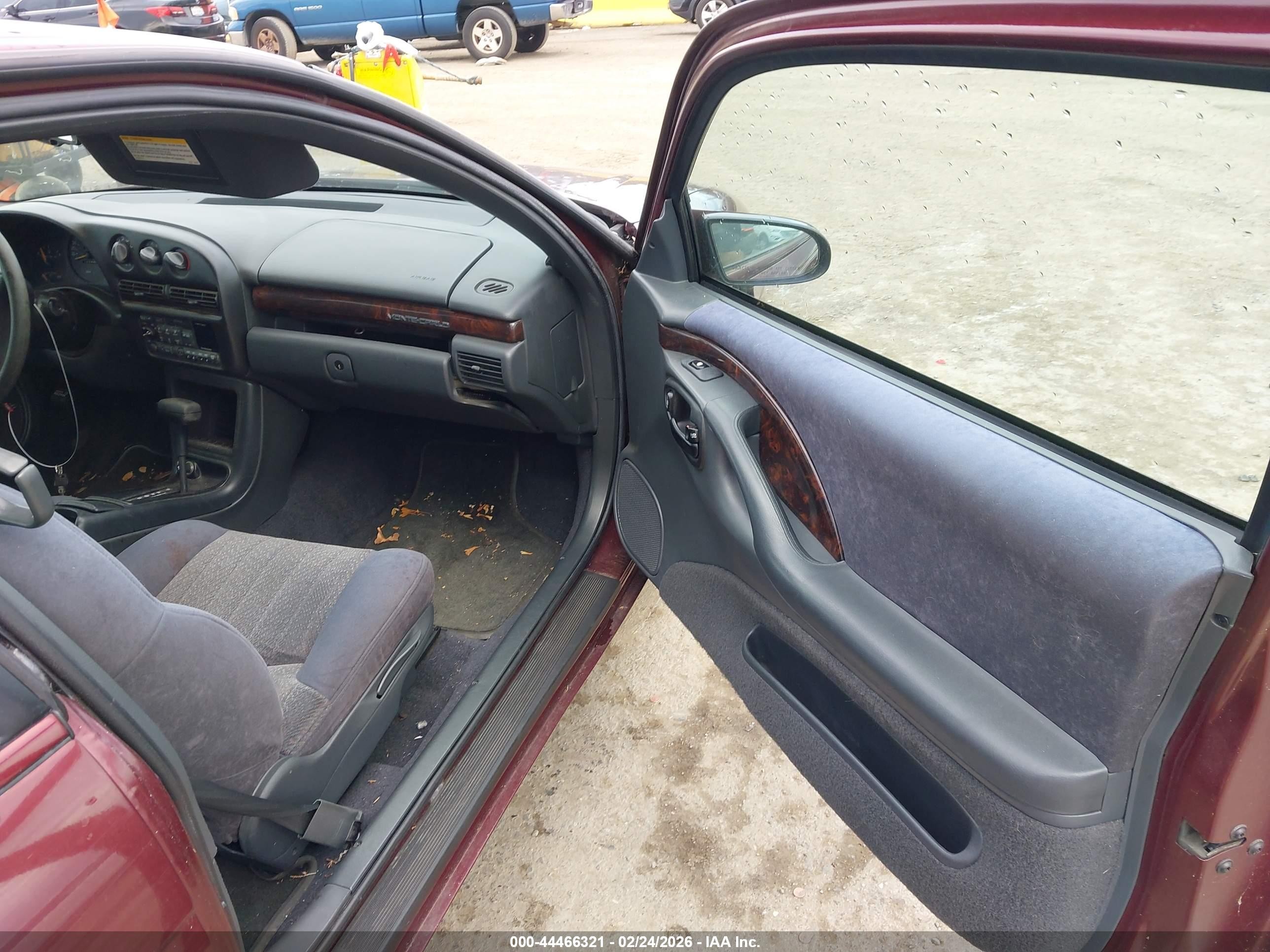 1996 Chevrolet Monte Carlo Ls Red vin: 2G1WW12M3T9117783