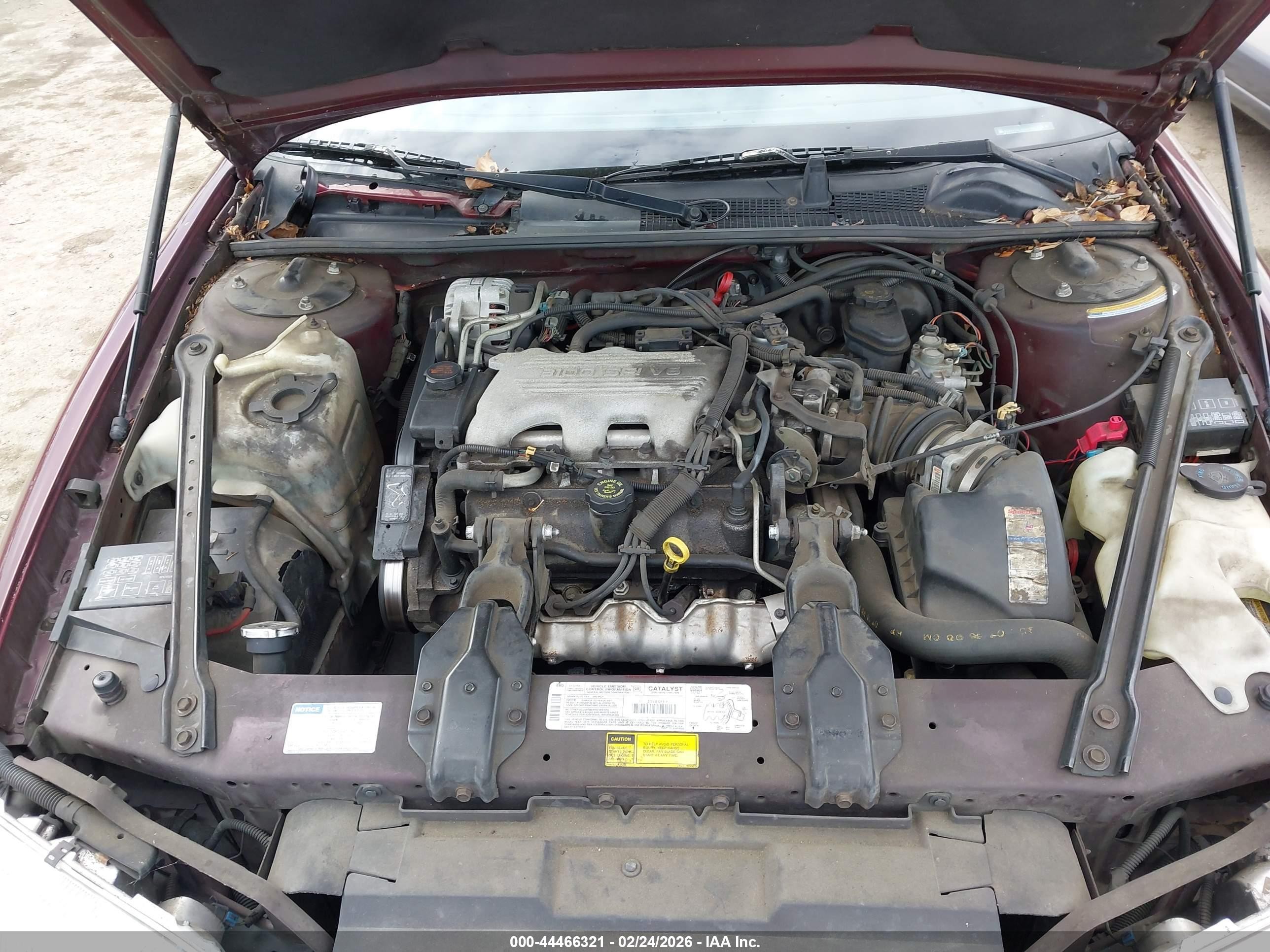 1996 Chevrolet Monte Carlo Ls Red vin: 2G1WW12M3T9117783
