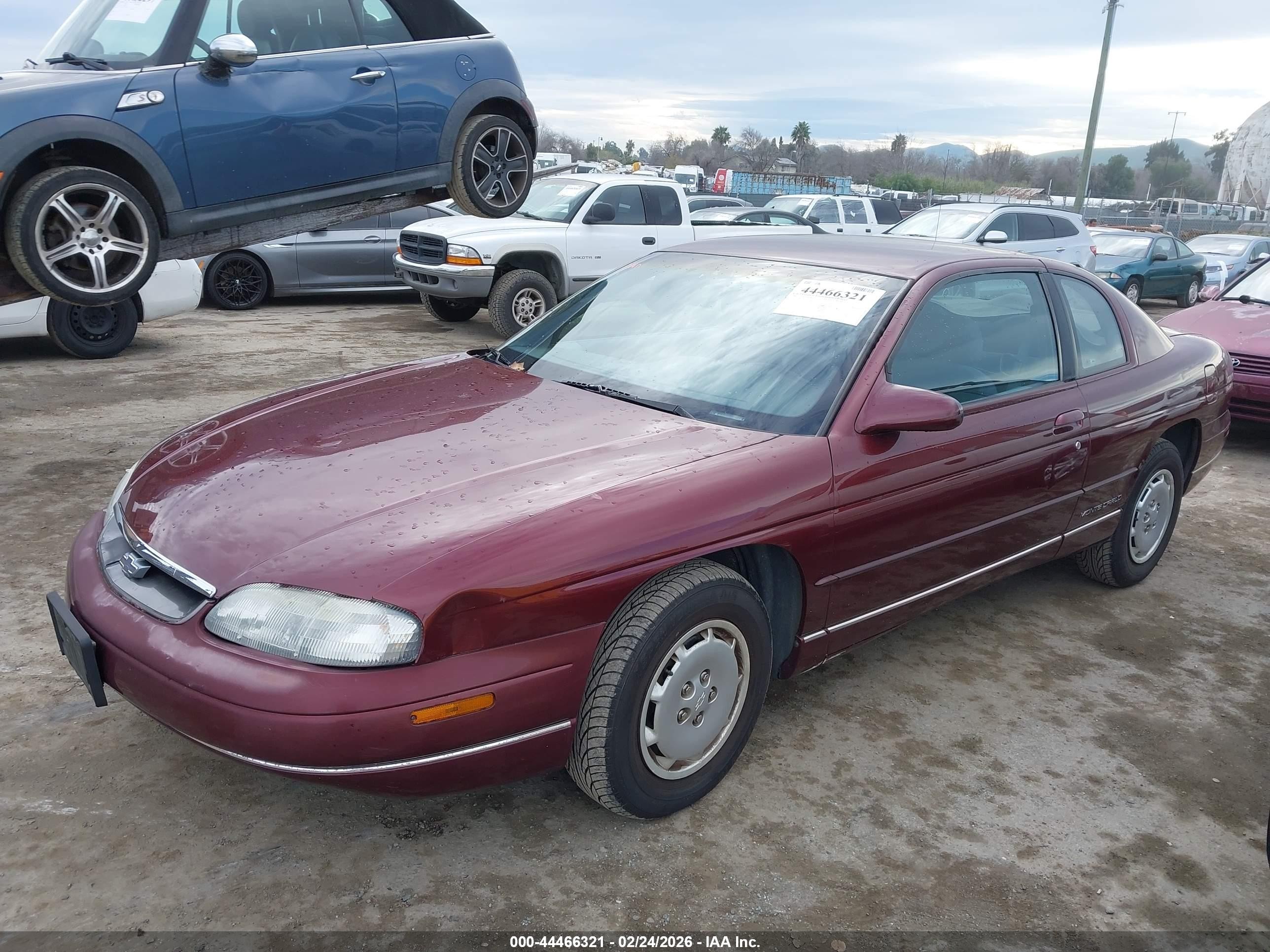 1996 Chevrolet Monte Carlo Ls Red vin: 2G1WW12M3T9117783