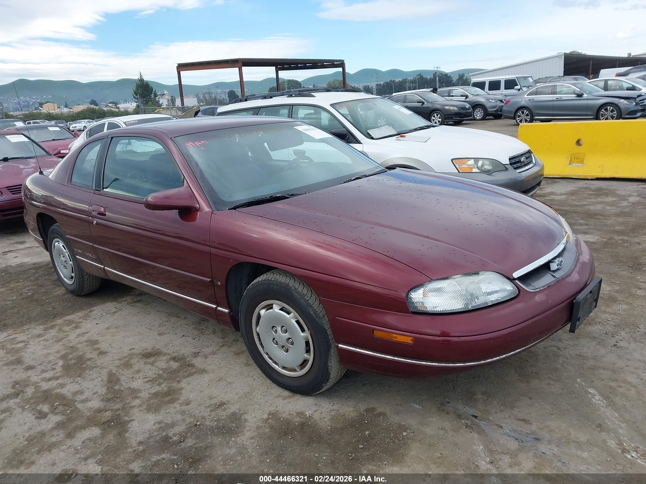 1996 Chevrolet Monte Carlo Ls Red vin: 2G1WW12M3T9117783