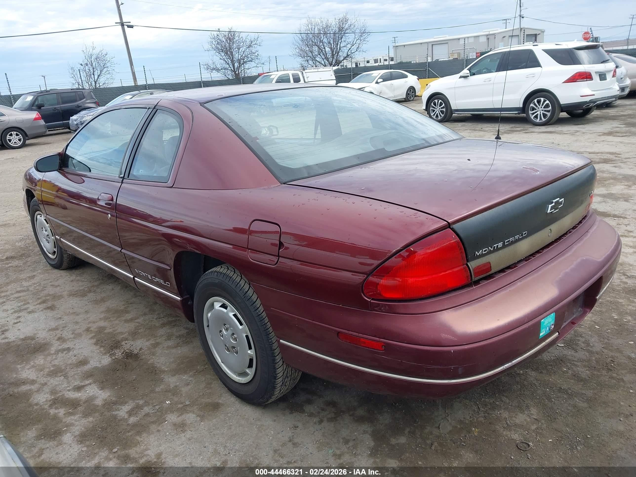 1996 Chevrolet Monte Carlo Ls Red vin: 2G1WW12M3T9117783