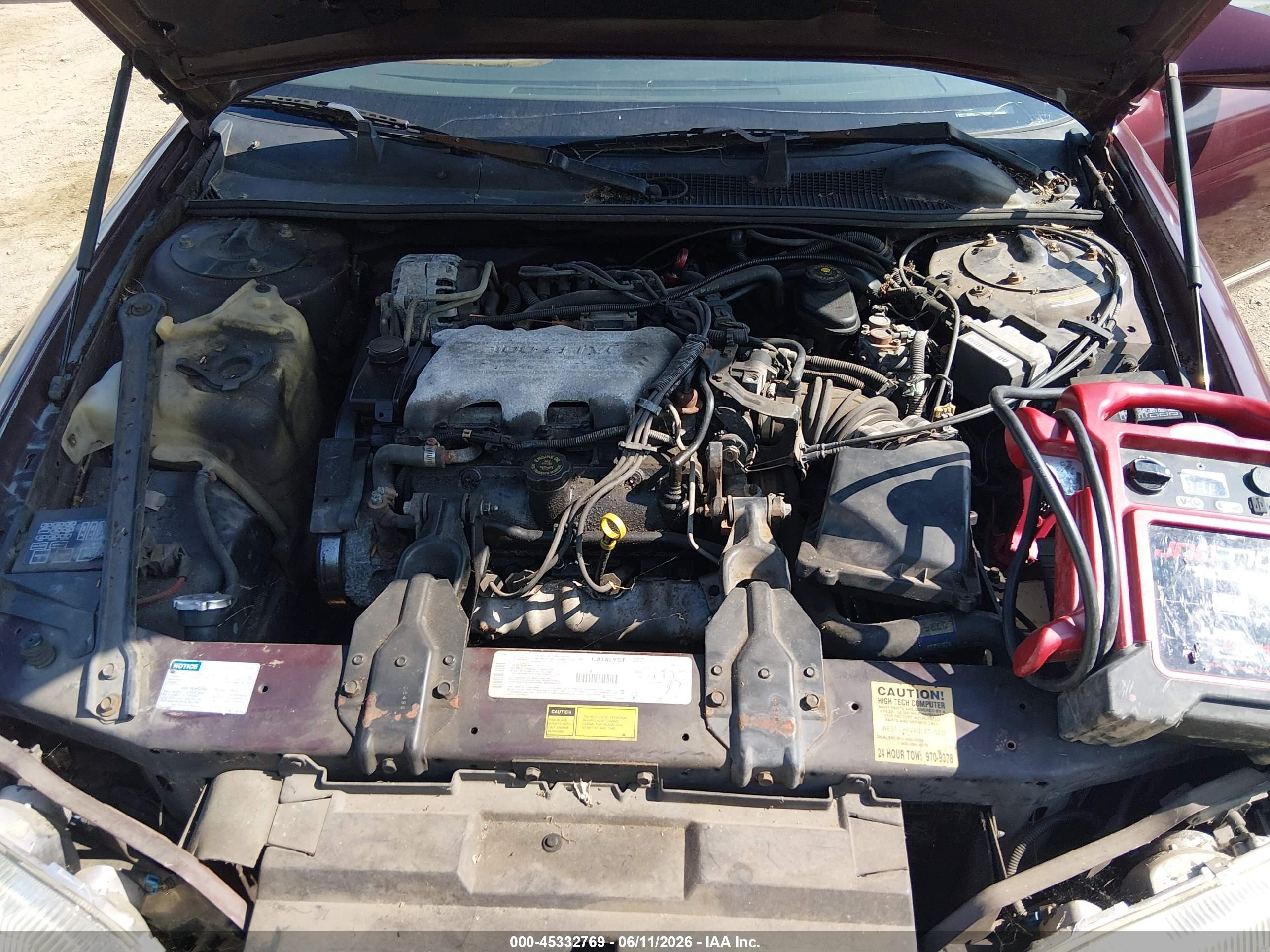 1996 Chevrolet Monte Carlo Ls Red vin: 2G1WW12M3T9255923