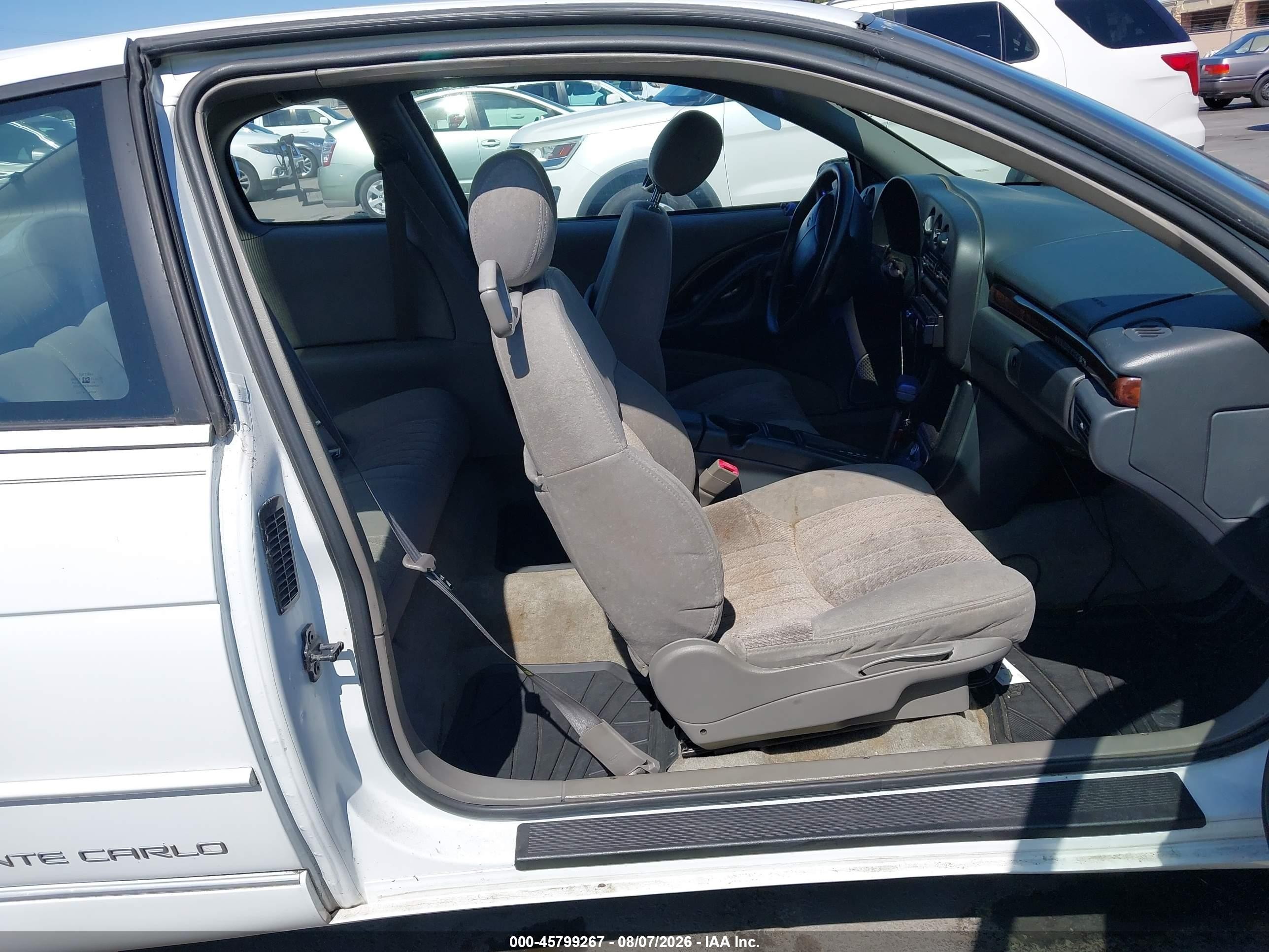 1999 Chevrolet Monte Carlo Ls Белый vin: 2G1WW12M3X9279760