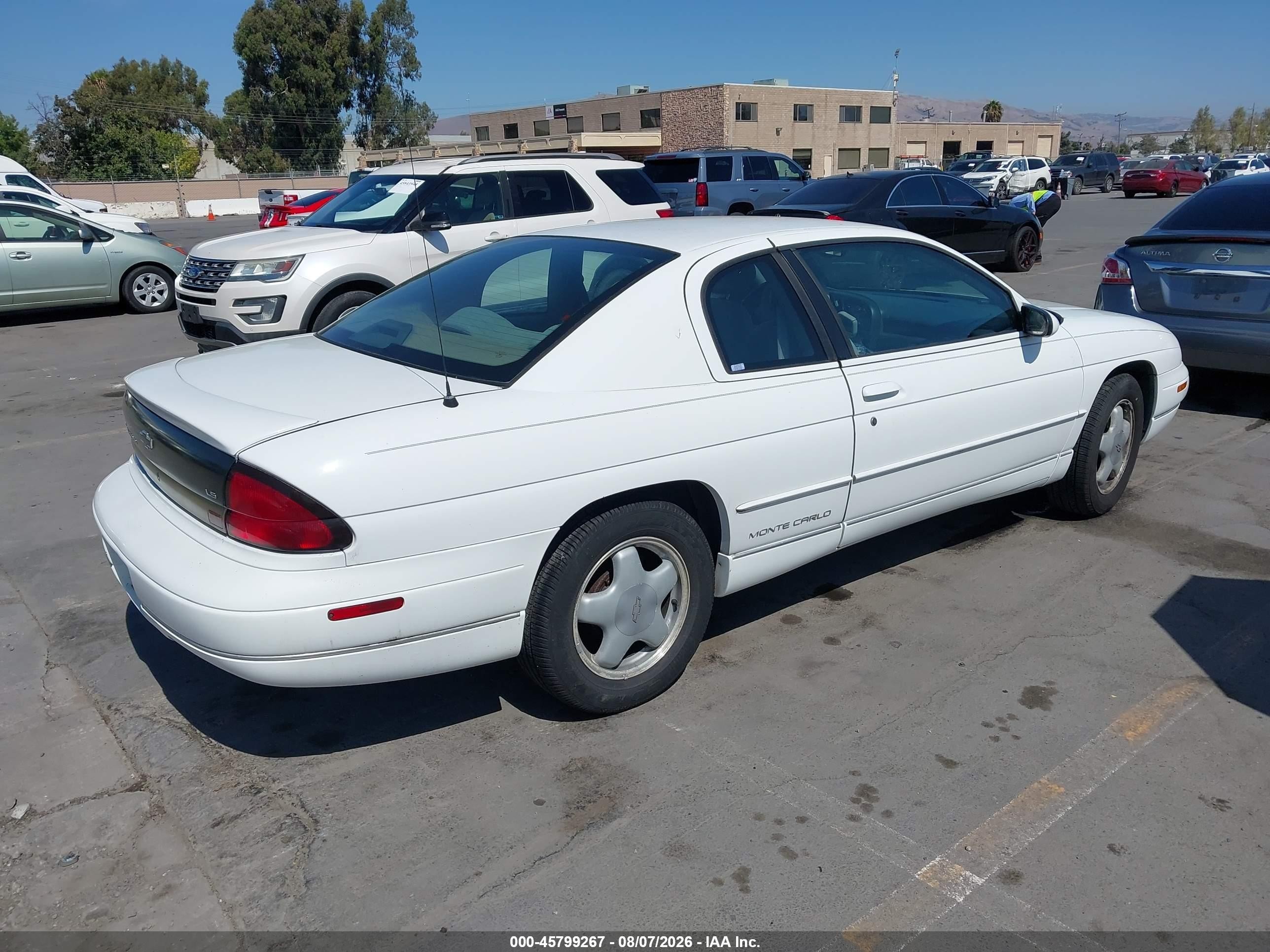 1999 Chevrolet Monte Carlo Ls Белый vin: 2G1WW12M3X9279760