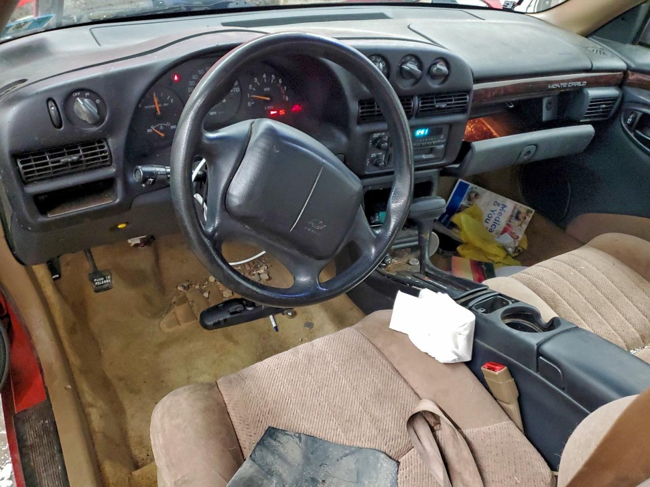 1995 Chevrolet Monte Carlo Ls Red vin: 2G1WW12M4S9206180