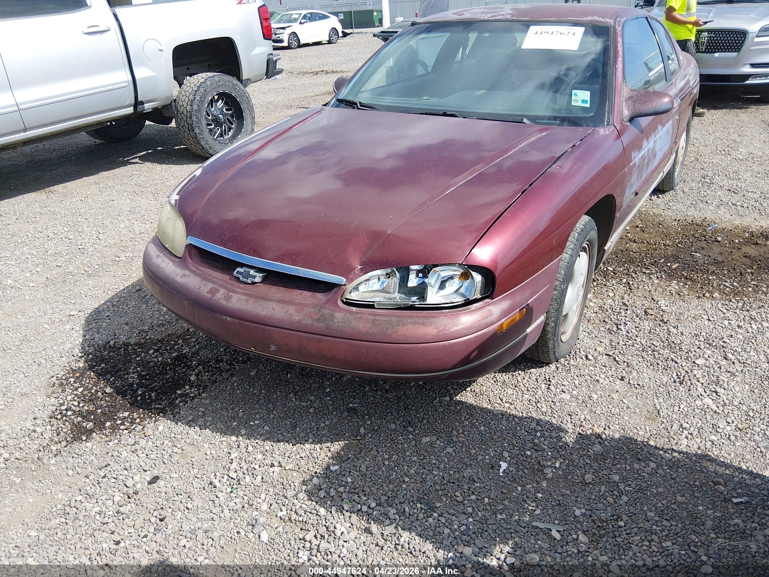 1996 Chevrolet Monte Carlo Ls Burgundy vin: 2G1WW12M5T9311828