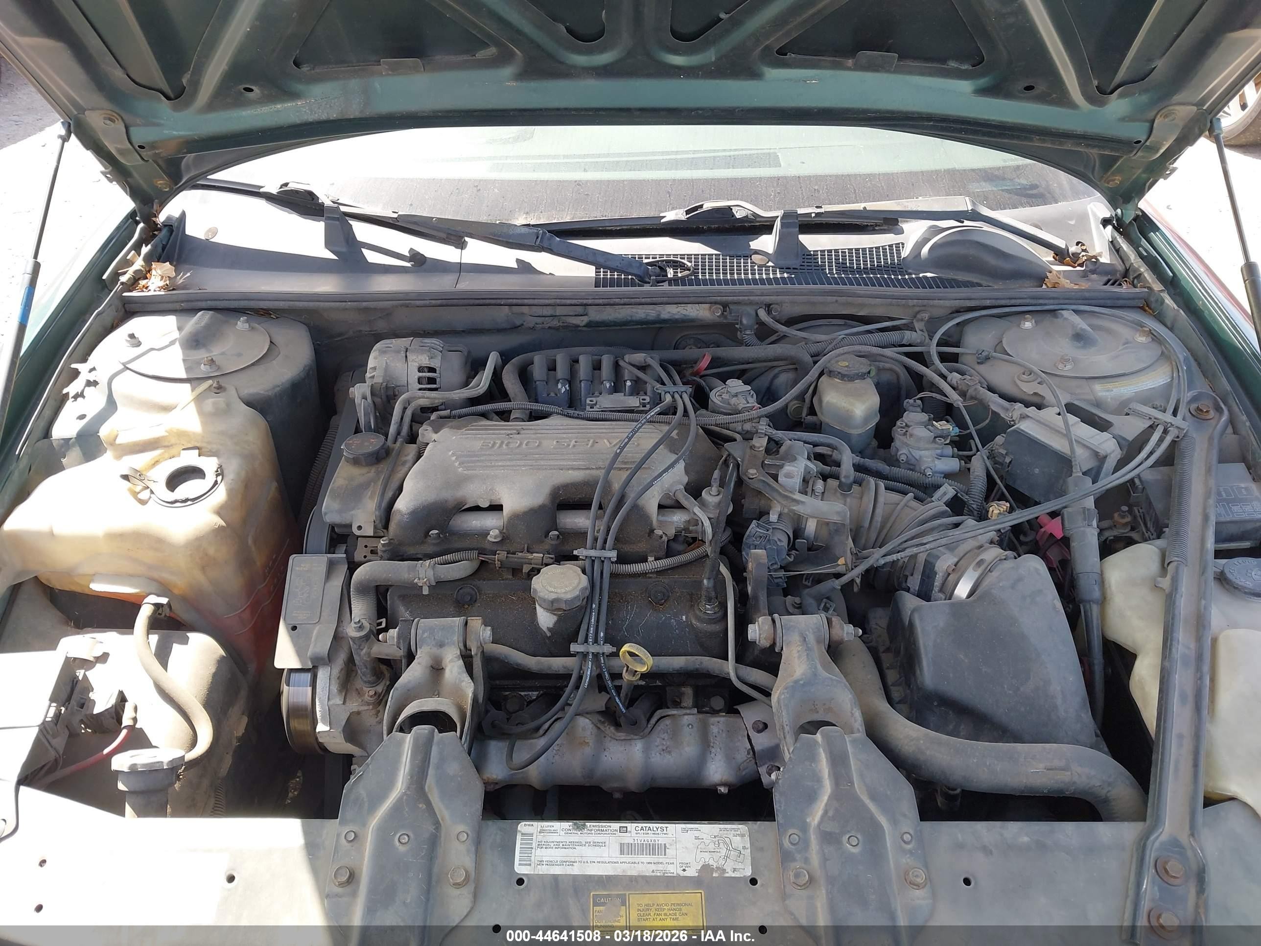 1999 Chevrolet Monte Carlo Ls Green vin: 2G1WW12M5X9274091