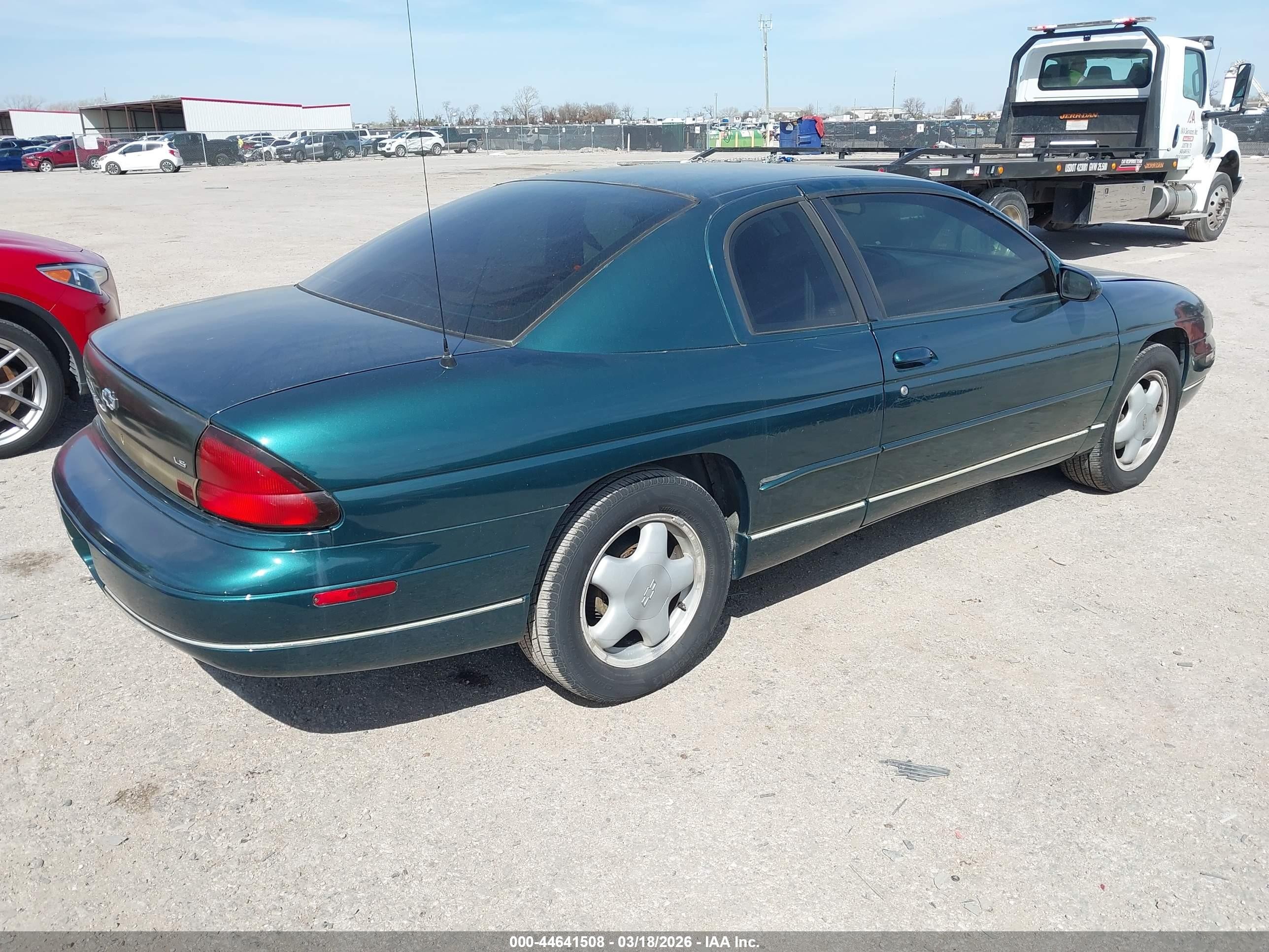 1999 Chevrolet Monte Carlo Ls Green vin: 2G1WW12M5X9274091