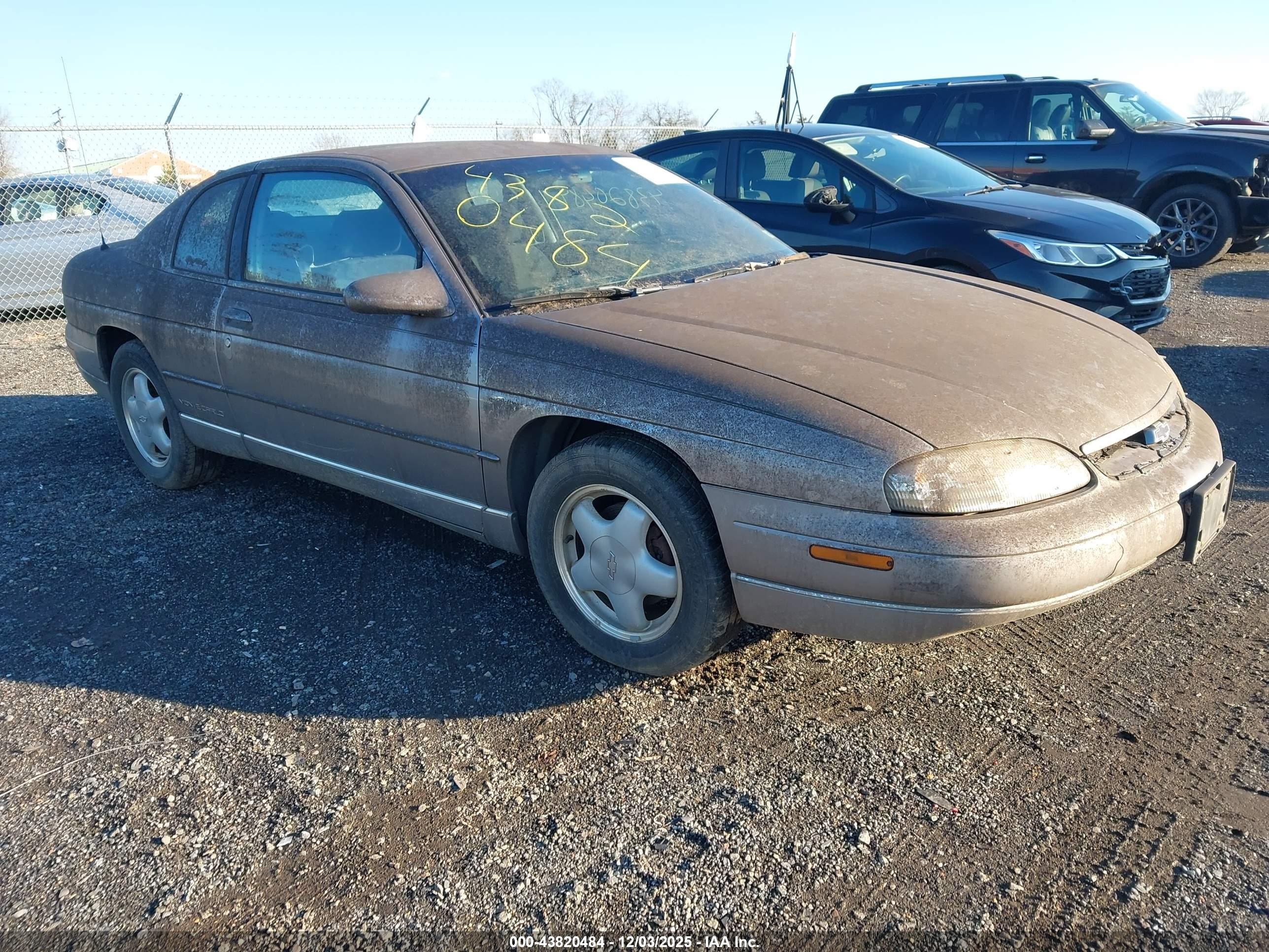 1997 Chevrolet Monte Carlo Ls Silver vin: 2G1WW12M6V9195493