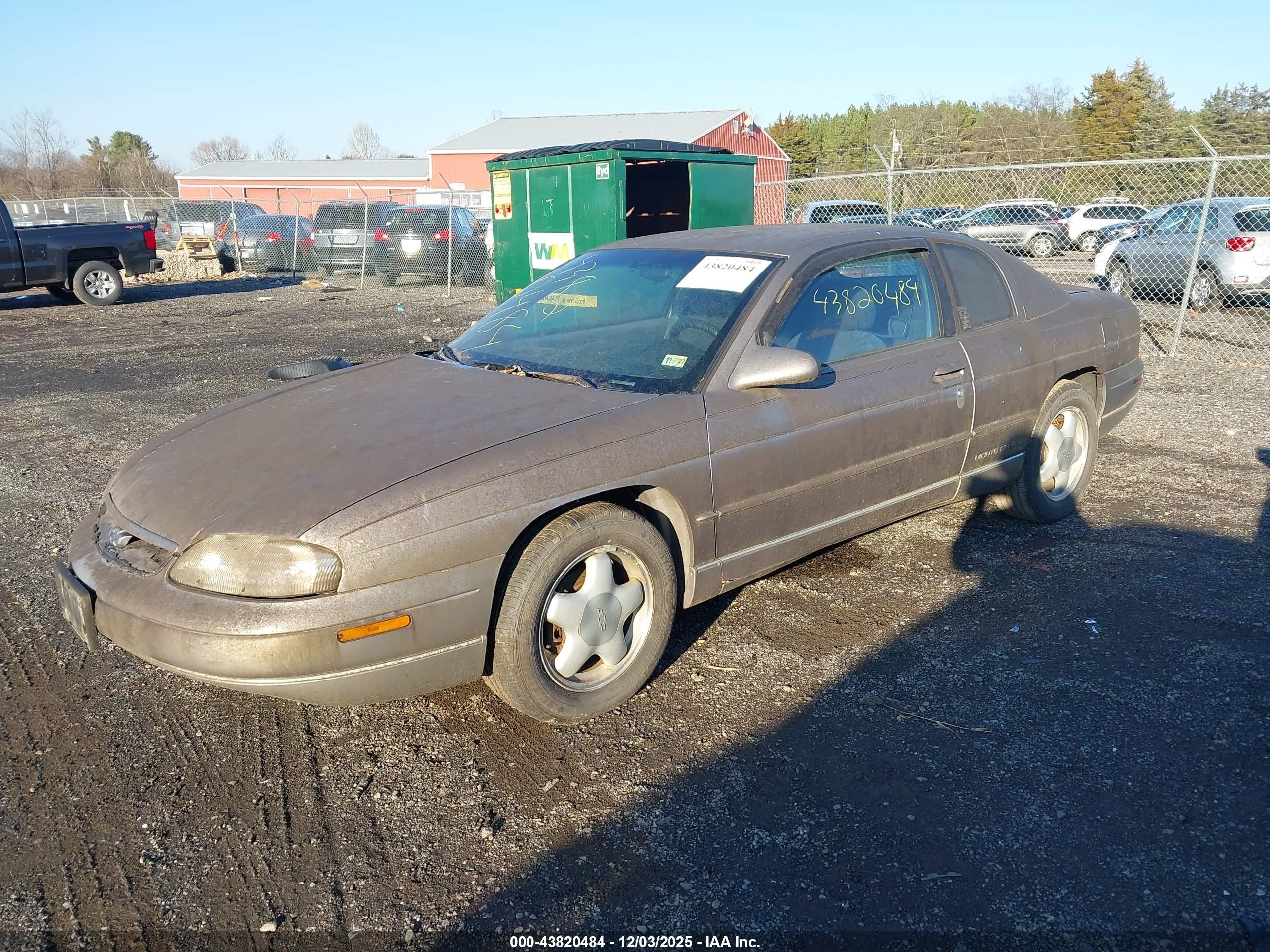 1997 Chevrolet Monte Carlo Ls Silver vin: 2G1WW12M6V9195493