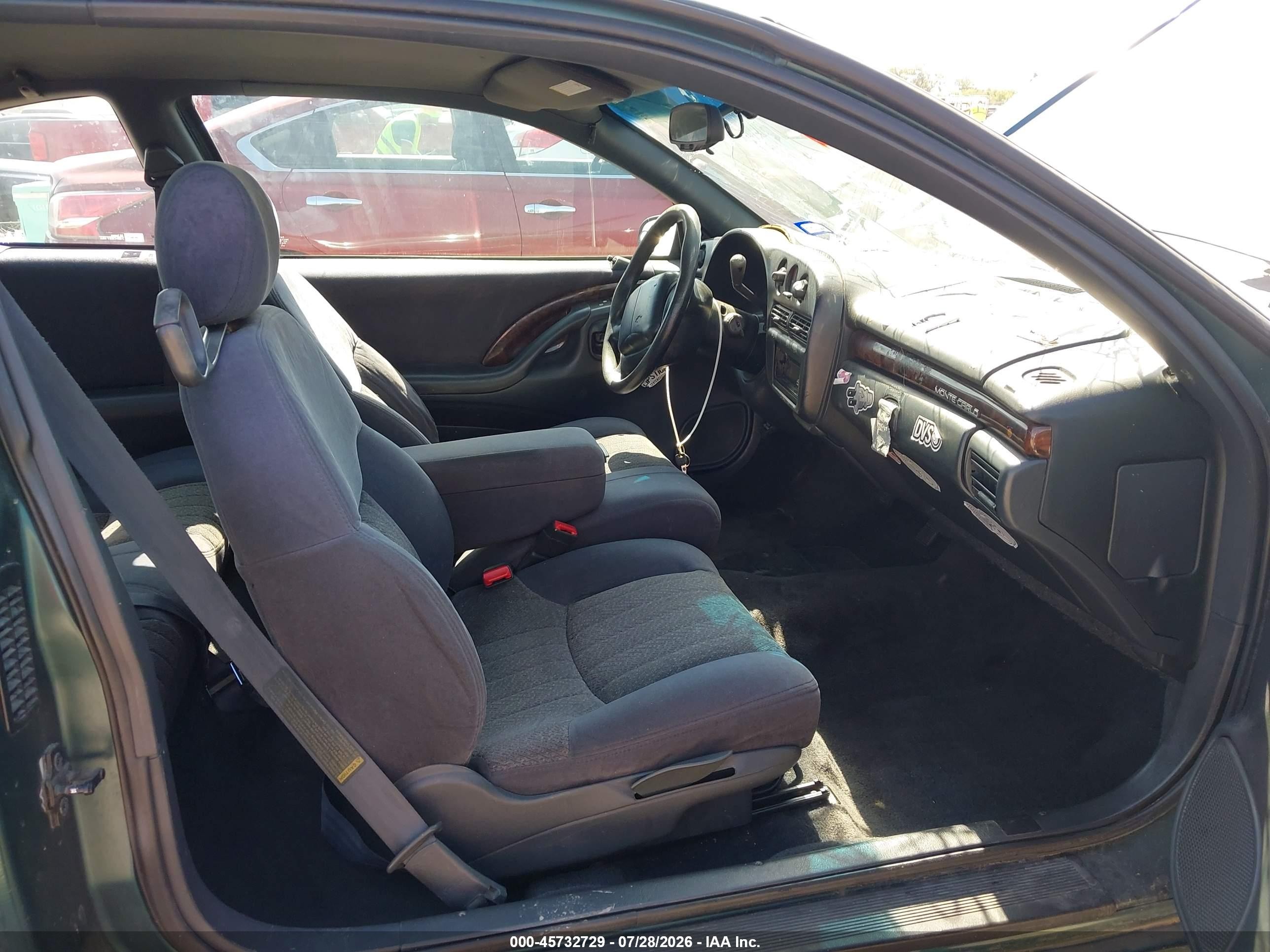 1999 Chevrolet Monte Carlo Ls Teal vin: 2G1WW12M6X9293328