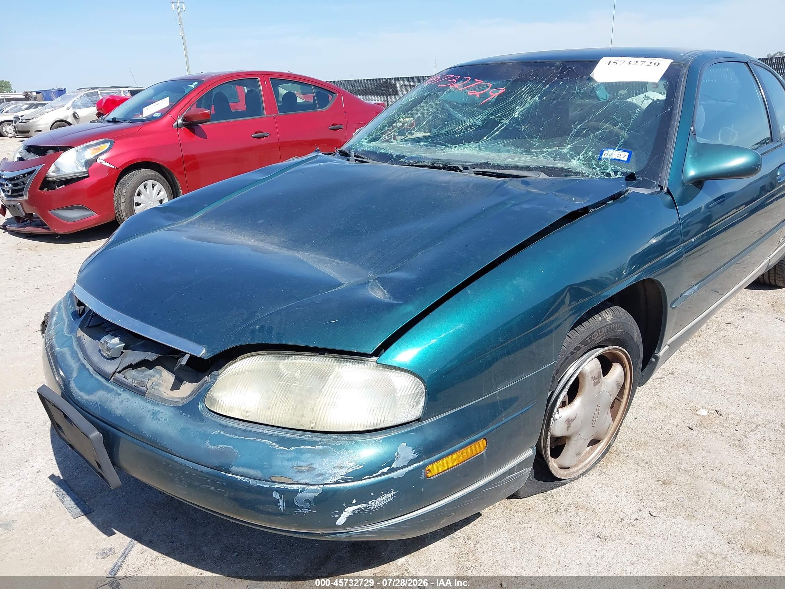 1999 Chevrolet Monte Carlo Ls Teal vin: 2G1WW12M6X9293328