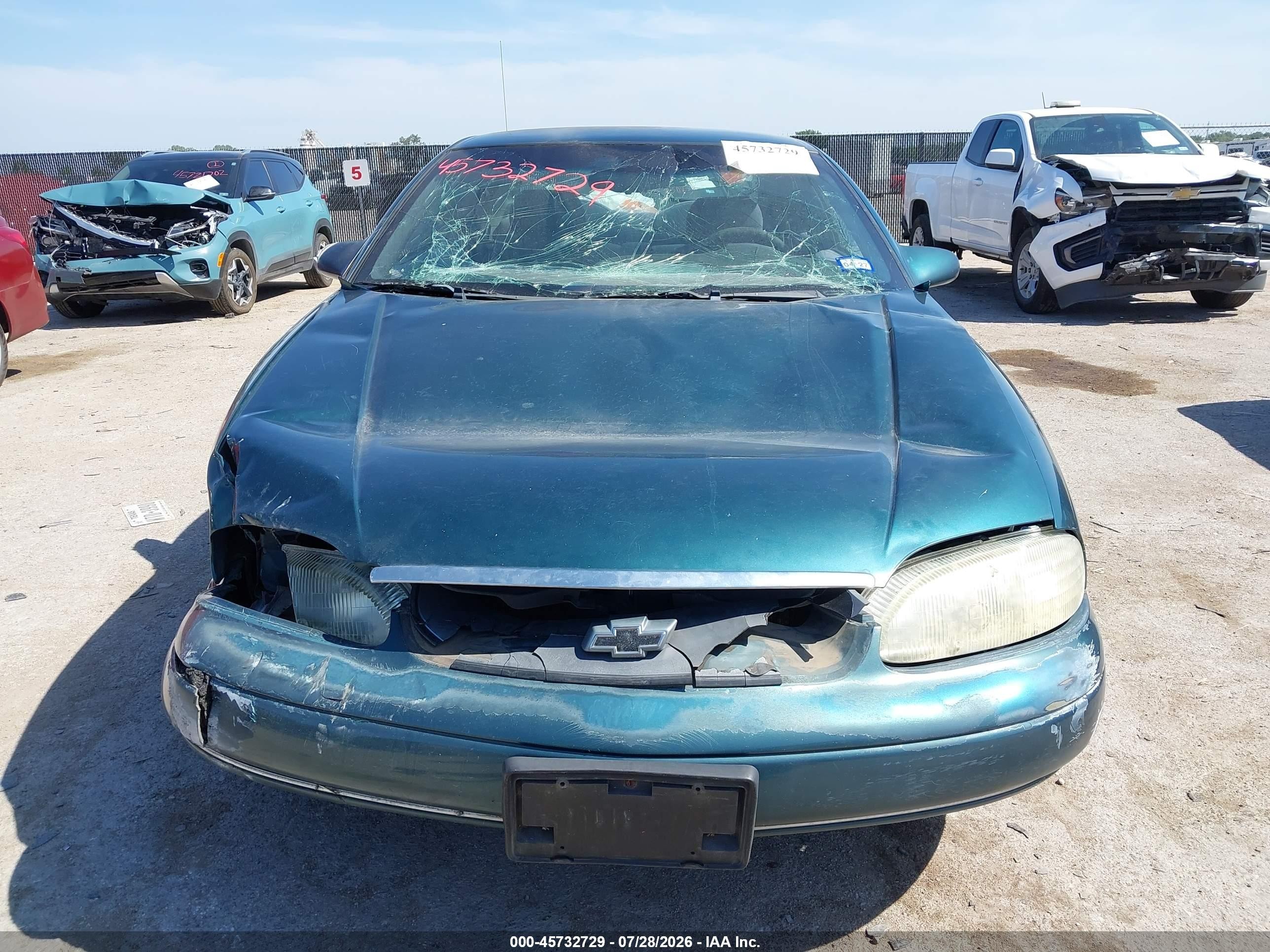 1999 Chevrolet Monte Carlo Ls Teal vin: 2G1WW12M6X9293328