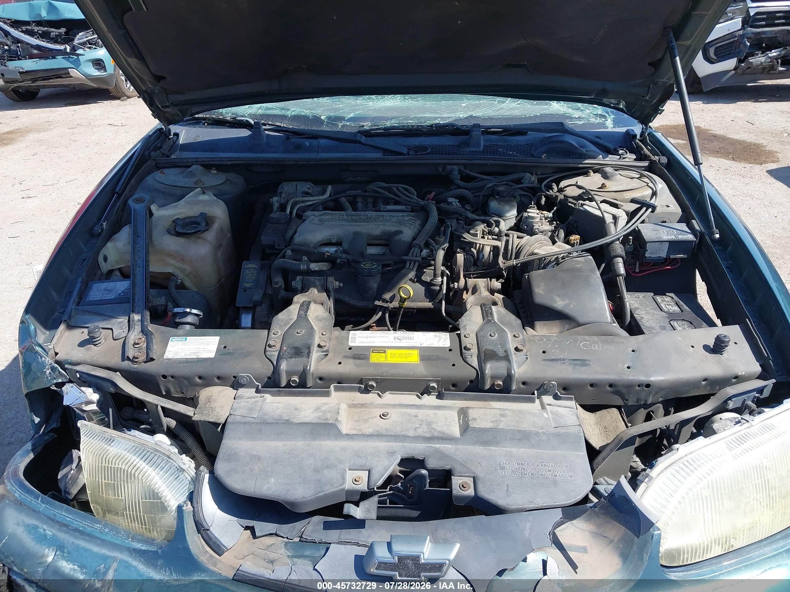 1999 Chevrolet Monte Carlo Ls Teal vin: 2G1WW12M6X9293328