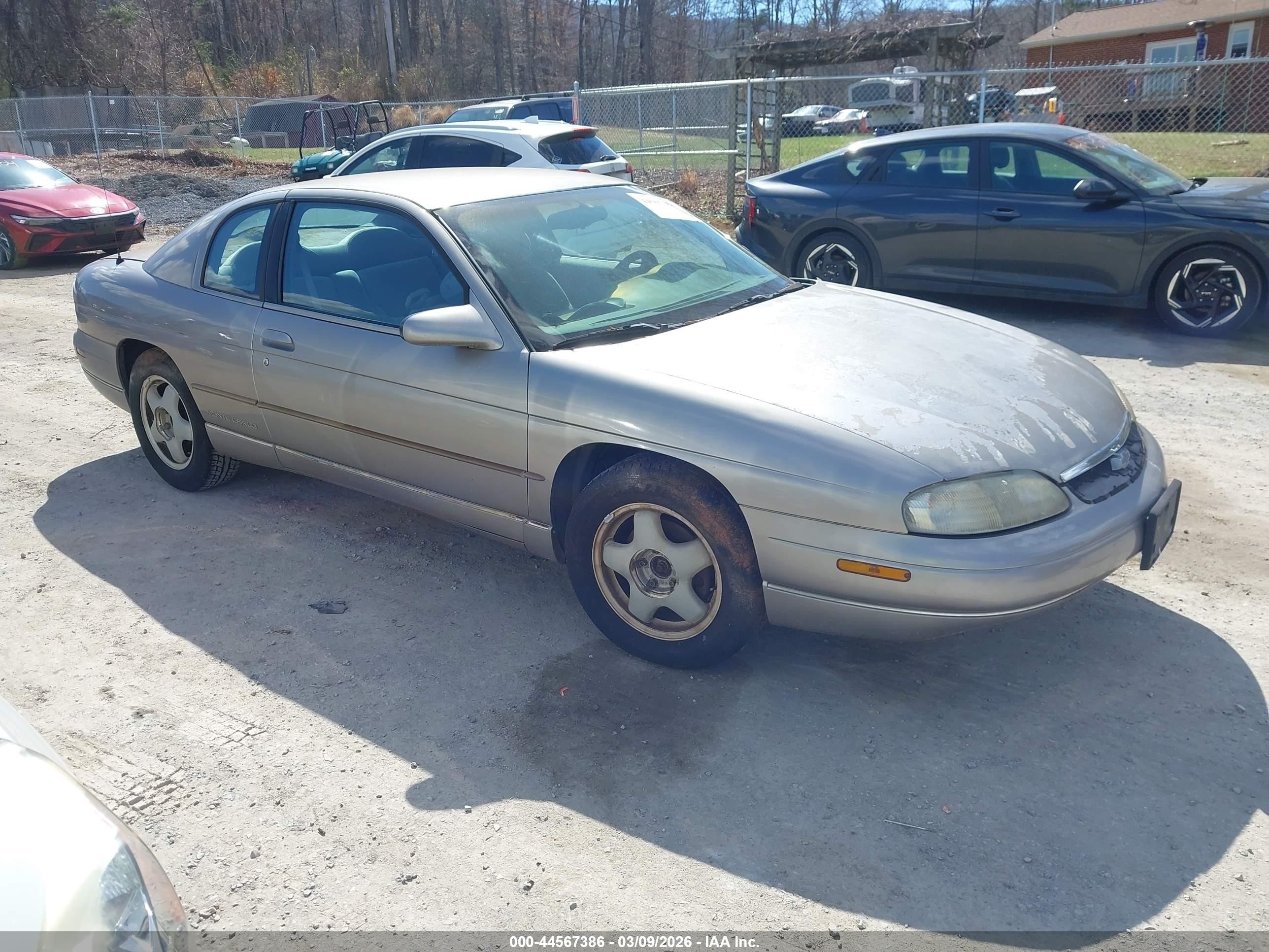 1997 Chevrolet Monte Carlo Ls Silver vin: 2G1WW12M7V9221177