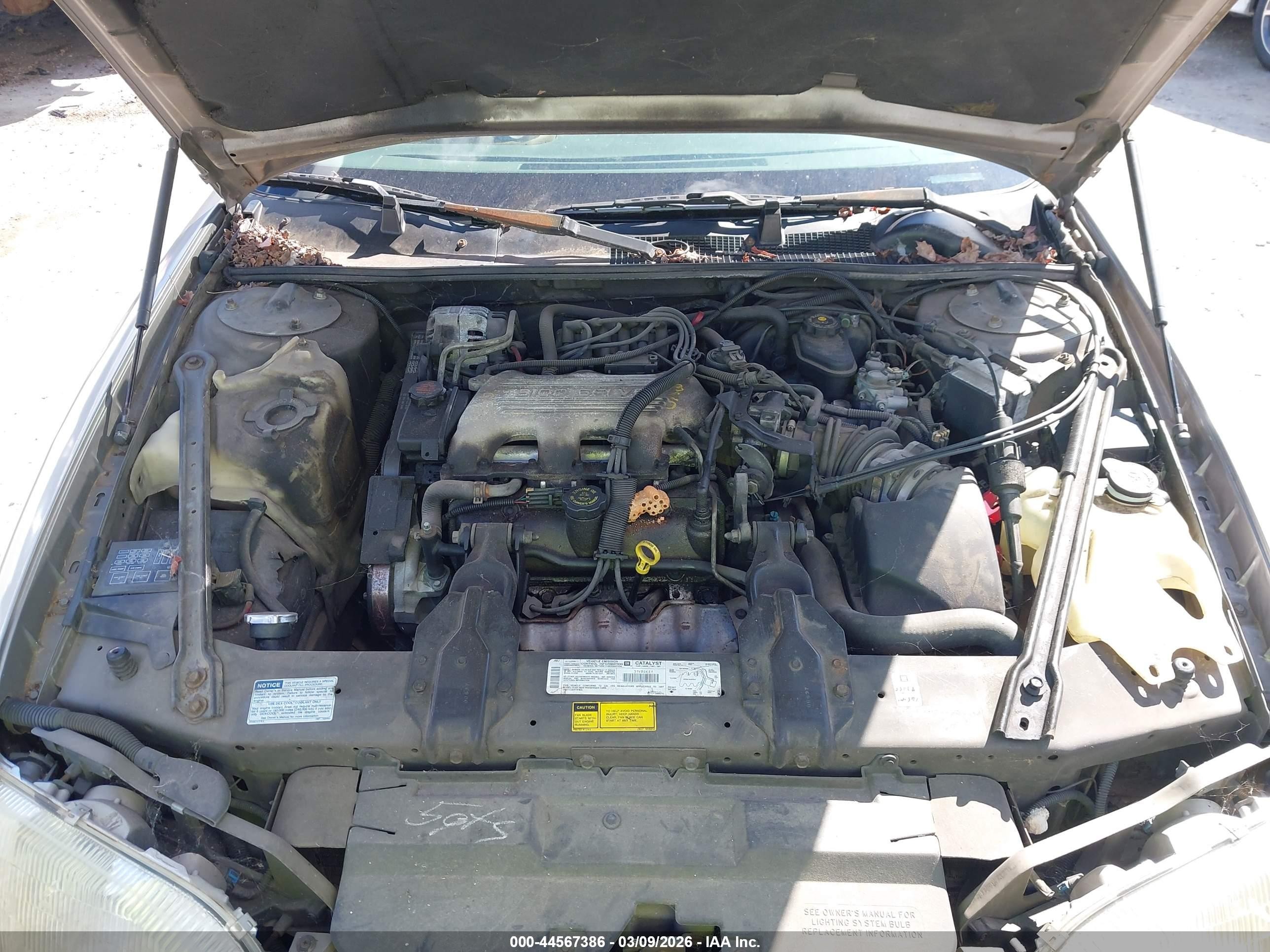 1997 Chevrolet Monte Carlo Ls Серебряный vin: 2G1WW12M7V9221177