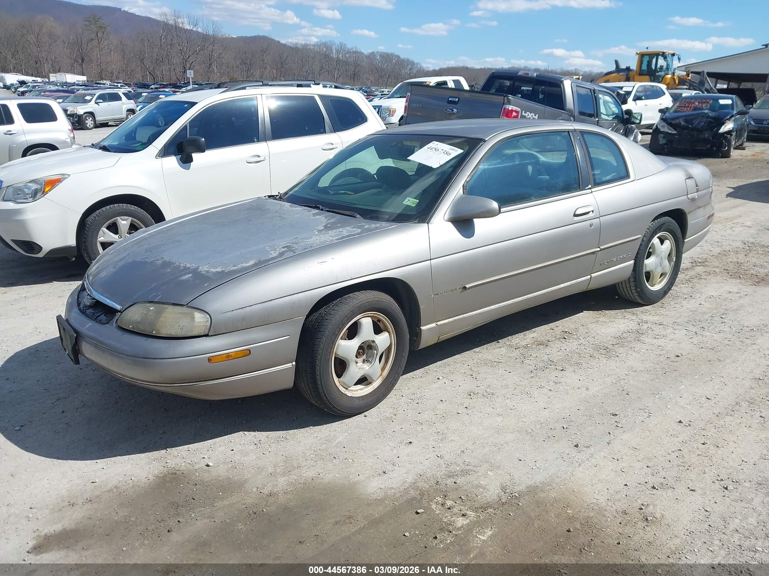 1997 Chevrolet Monte Carlo Ls Серебряный vin: 2G1WW12M7V9221177
