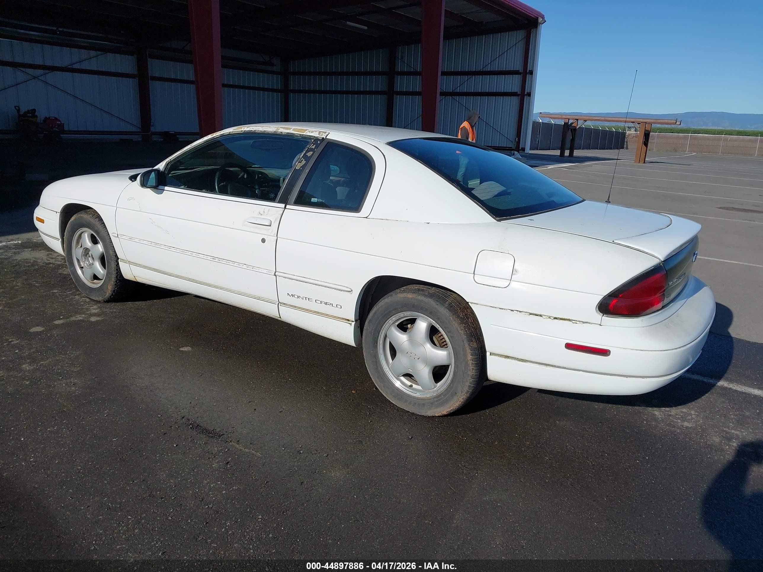 1999 Chevrolet Monte Carlo Ls White vin: 2G1WW12M7X9272097