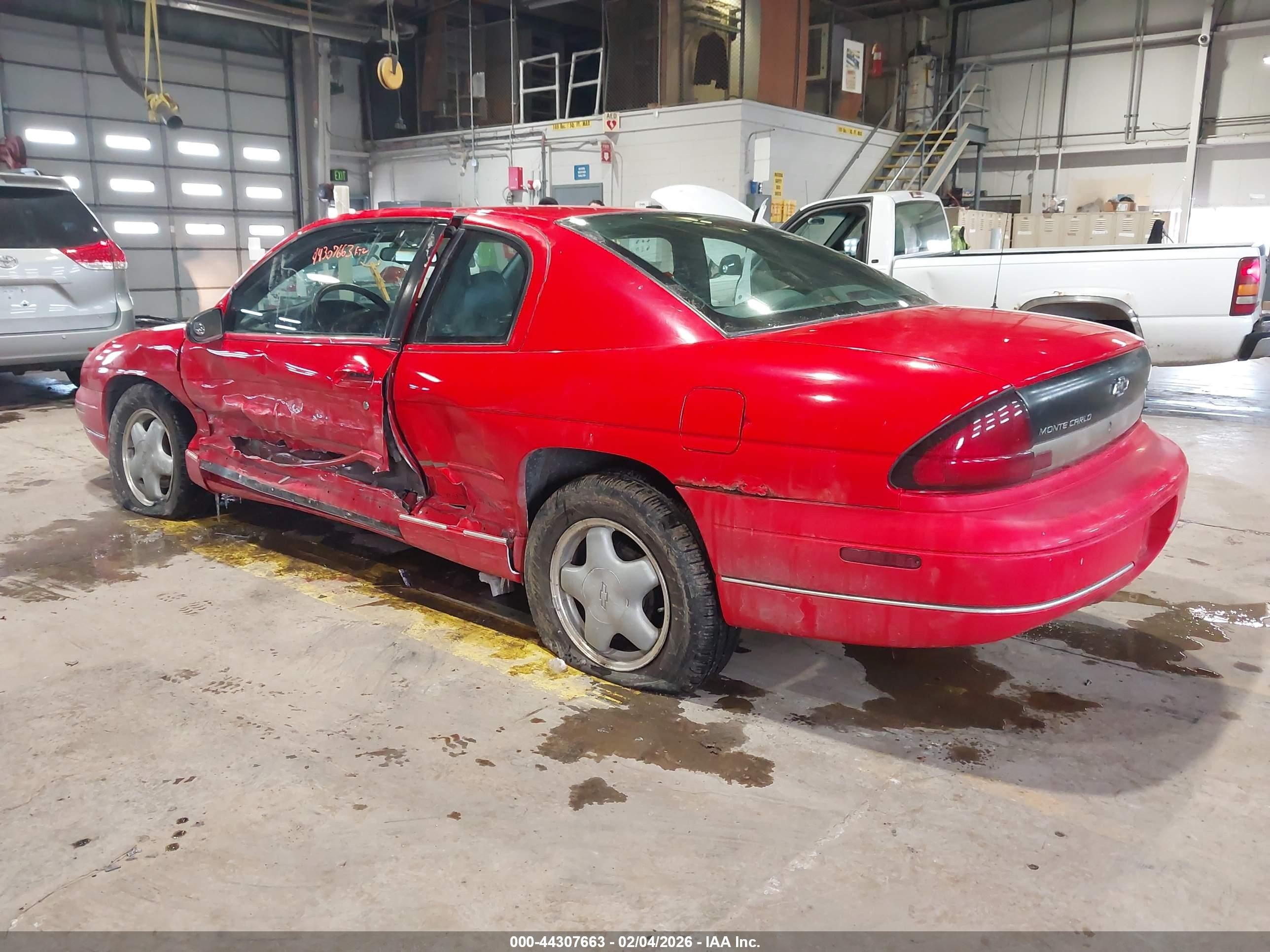 1999 Chevrolet Monte Carlo Ls Красный vin: 2G1WW12M7X9292463