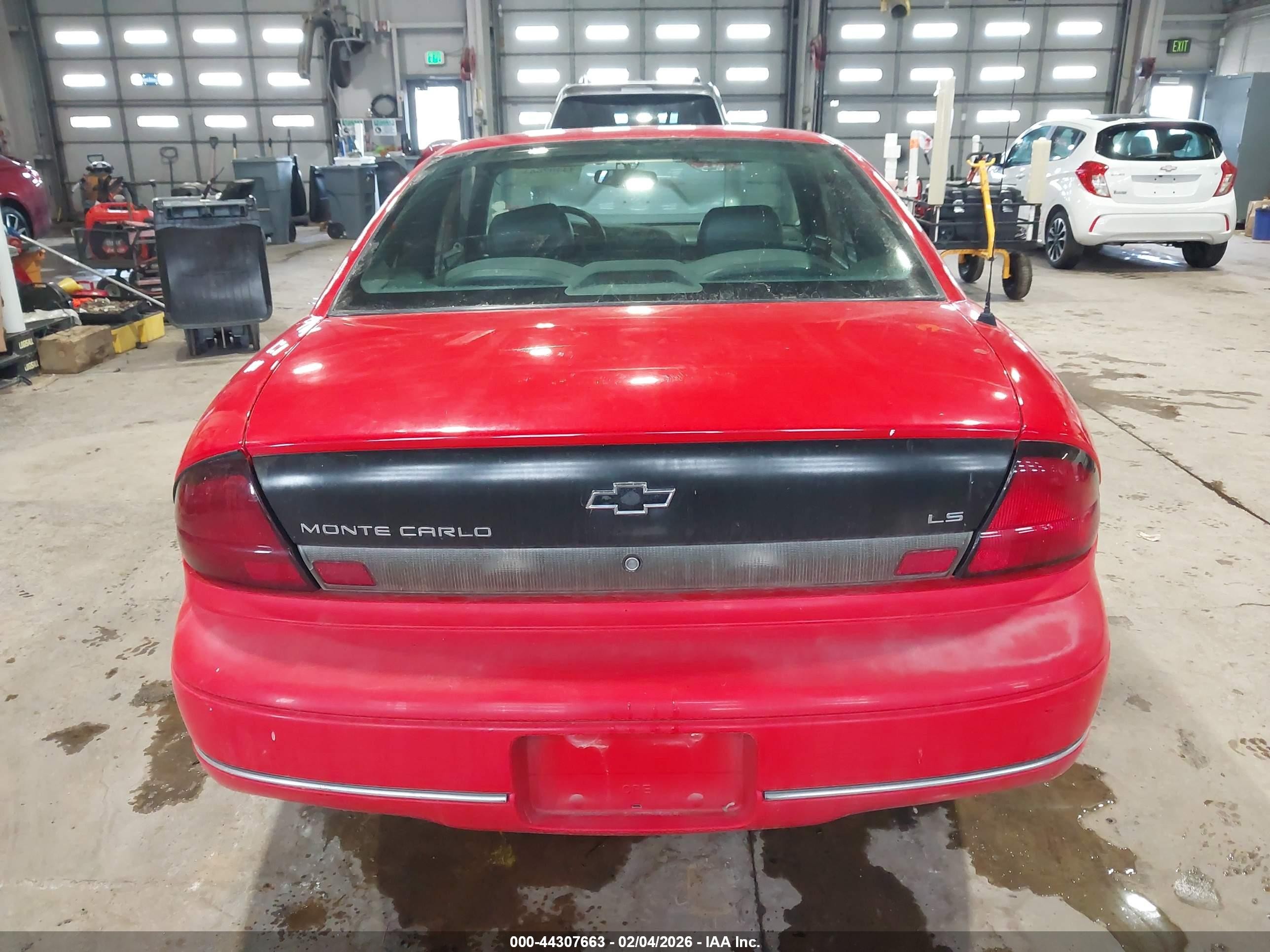 1999 Chevrolet Monte Carlo Ls Красный vin: 2G1WW12M7X9292463