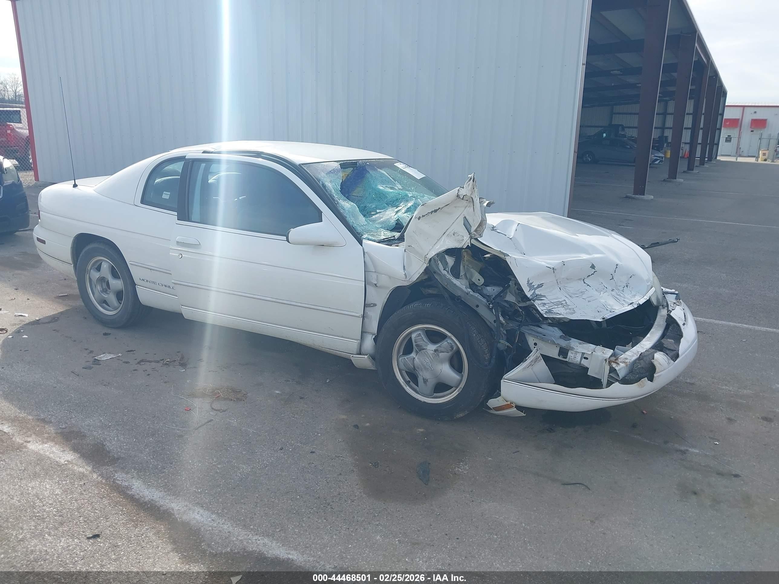 1995 Chevrolet Monte Carlo Ls White vin: 2G1WW12MXS9179714