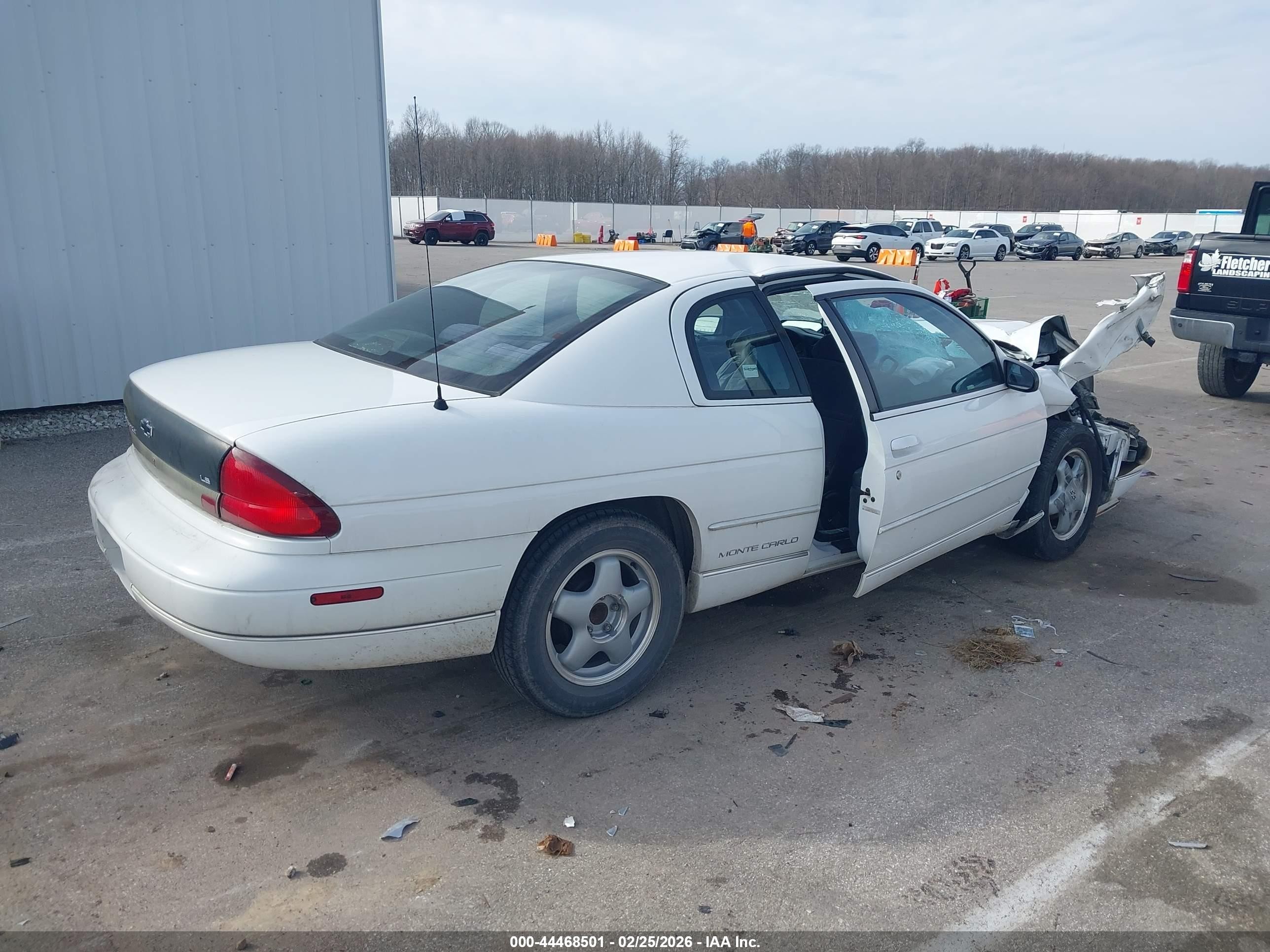 1995 Chevrolet Monte Carlo Ls White vin: 2G1WW12MXS9179714