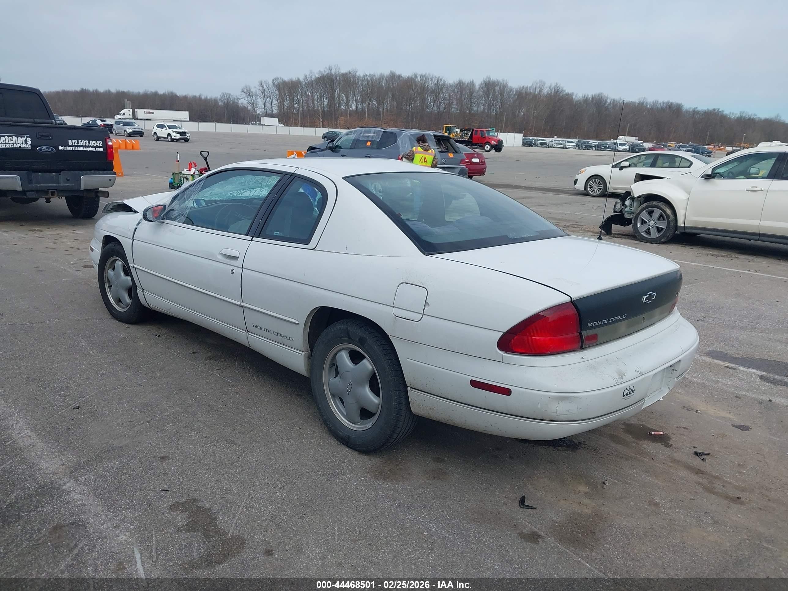 1995 Chevrolet Monte Carlo Ls White vin: 2G1WW12MXS9179714