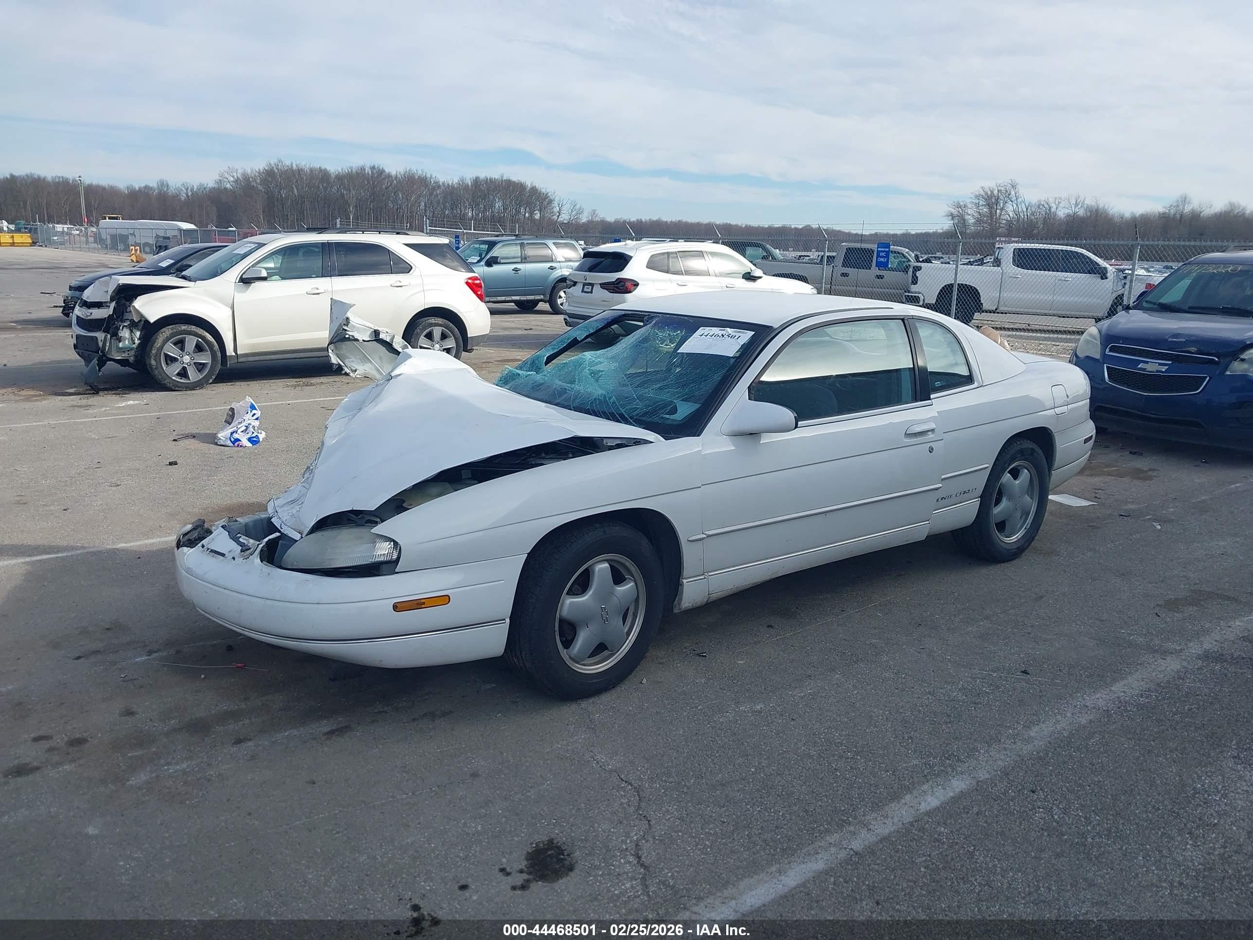 1995 Chevrolet Monte Carlo Ls White vin: 2G1WW12MXS9179714