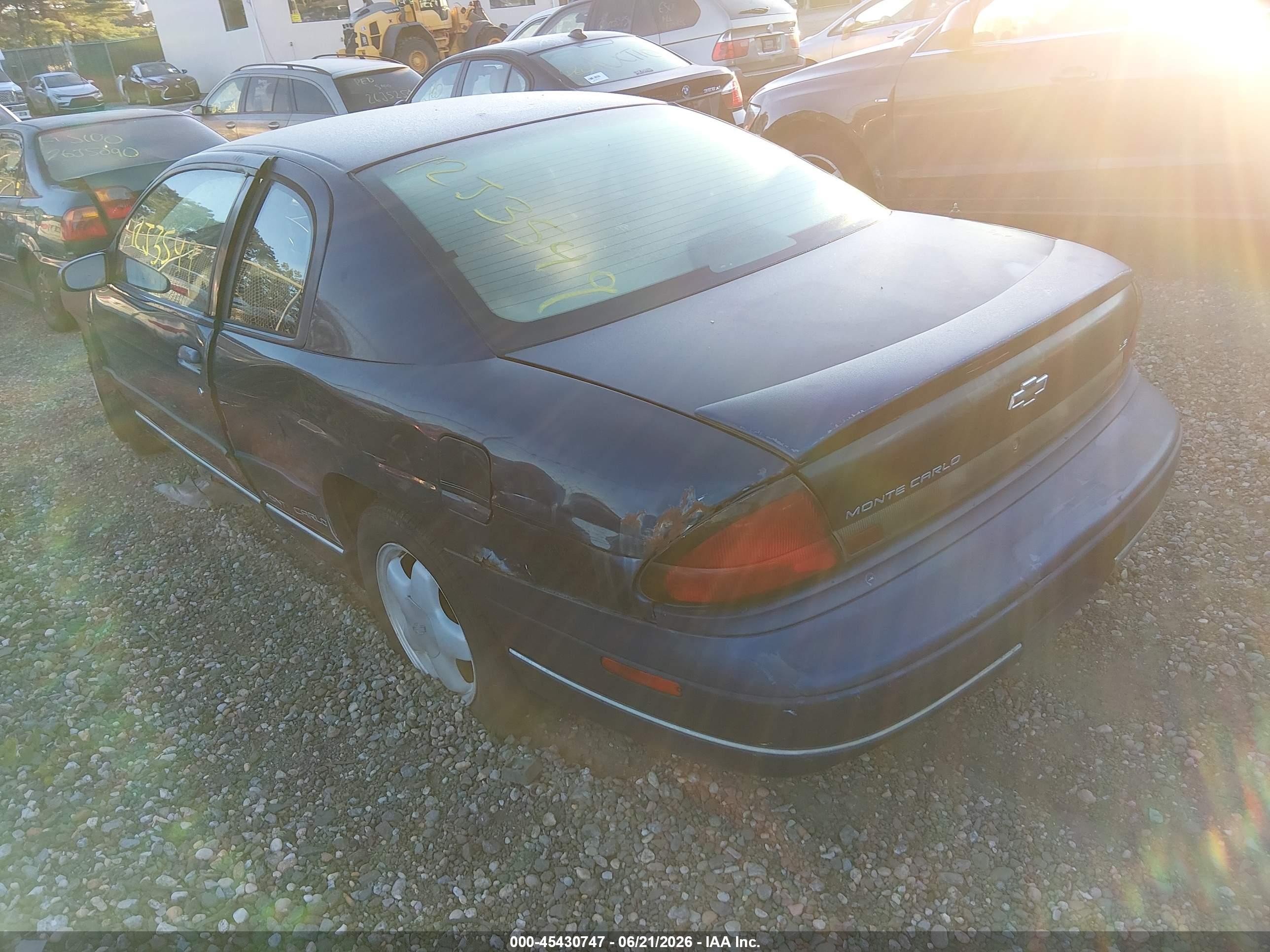 1998 Chevrolet Monte Carlo Ls Синий vin: 2G1WW12MXW9227458