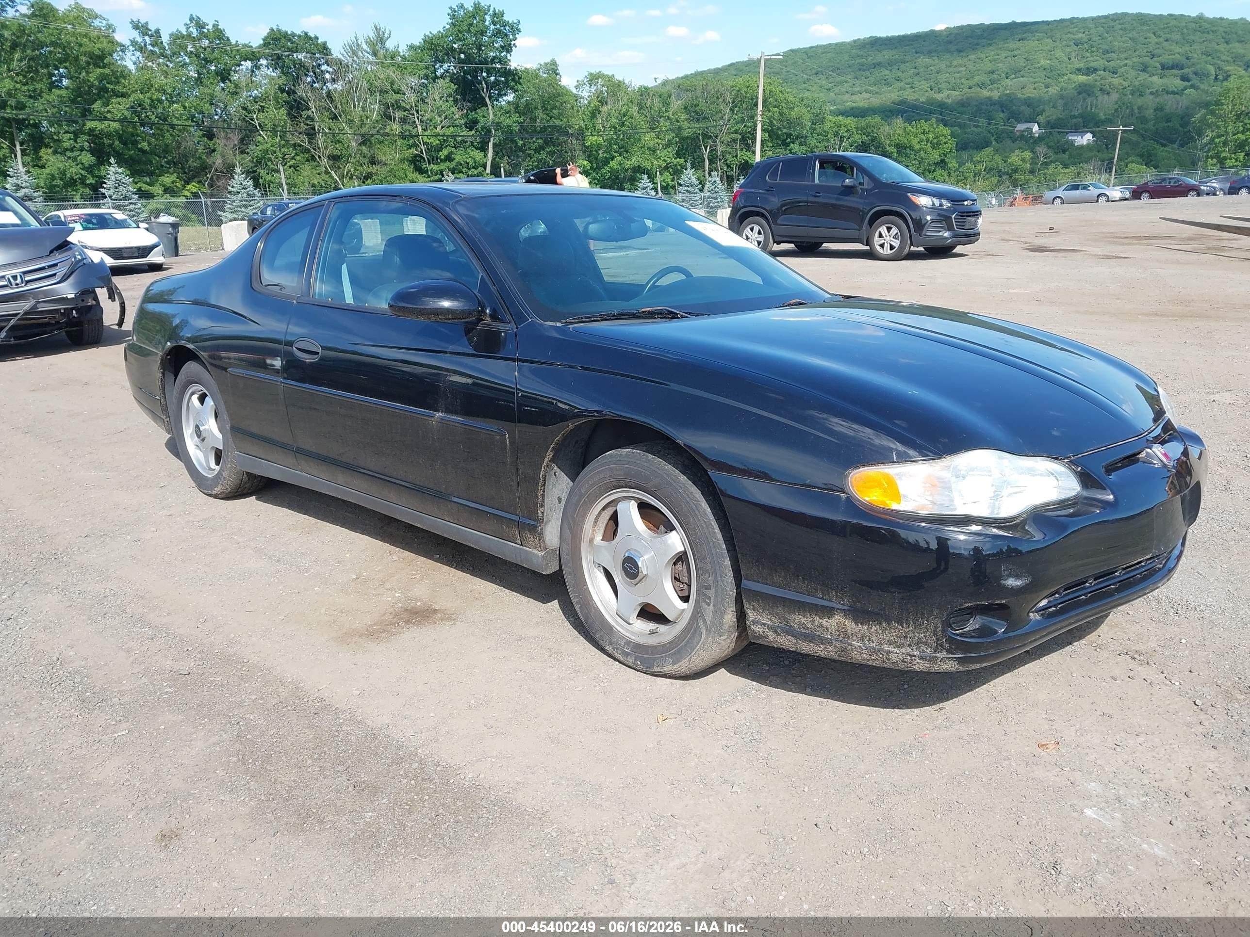 2004 Chevrolet Monte Carlo Ls Black vin: 2G1WW15E649308264