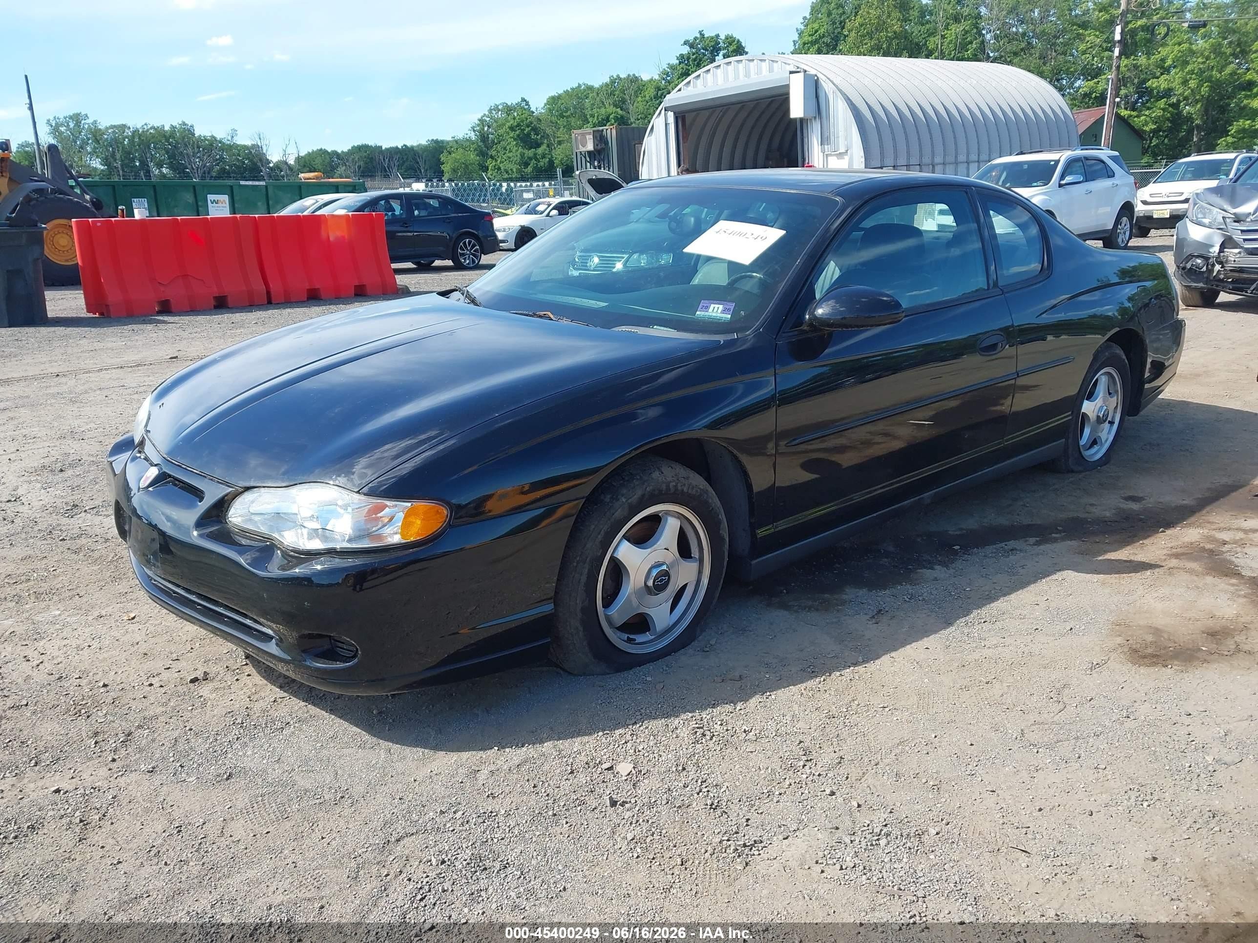 2004 Chevrolet Monte Carlo Ls Black vin: 2G1WW15E649308264