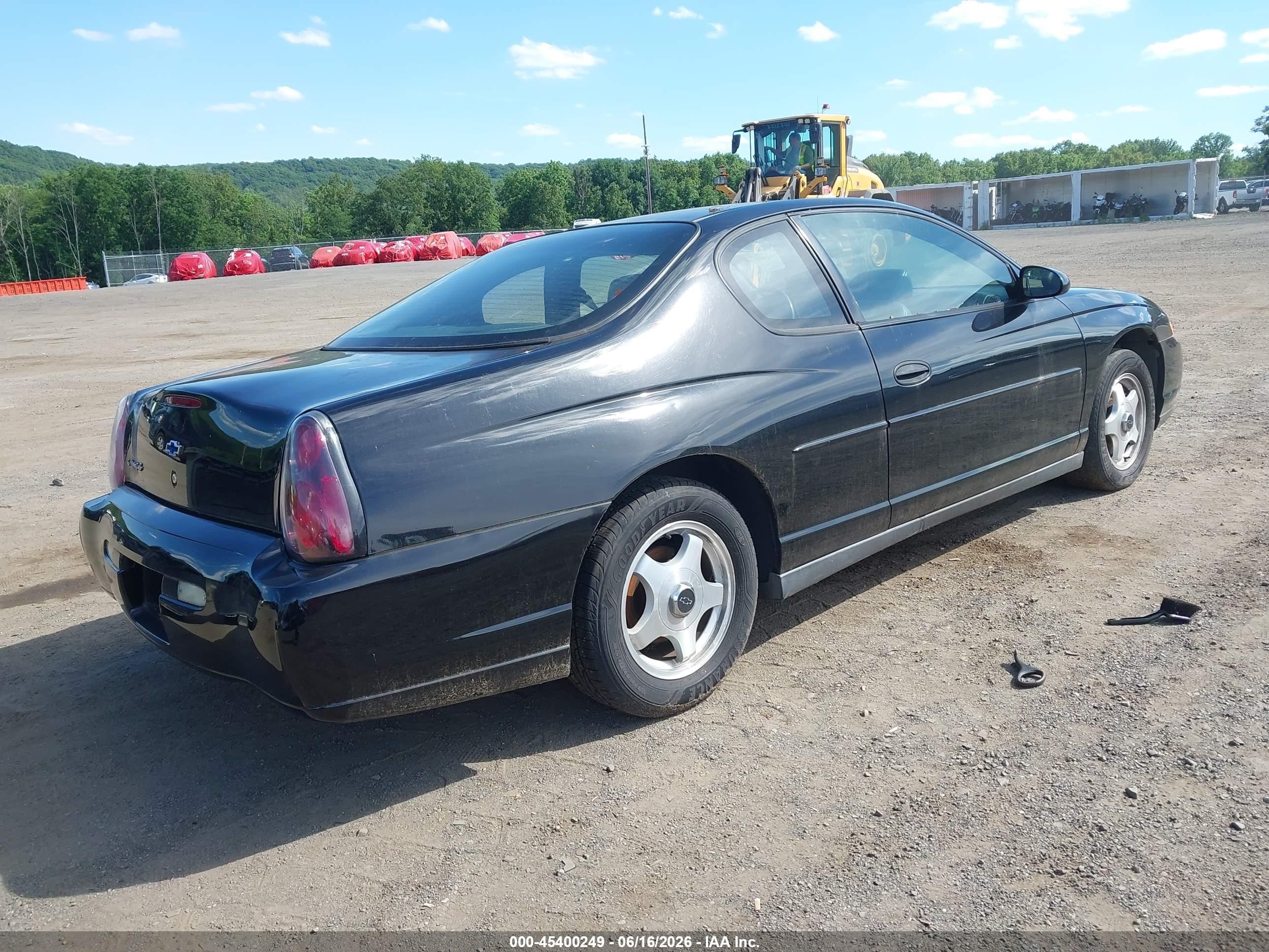 2004 Chevrolet Monte Carlo Ls Black vin: 2G1WW15E649308264