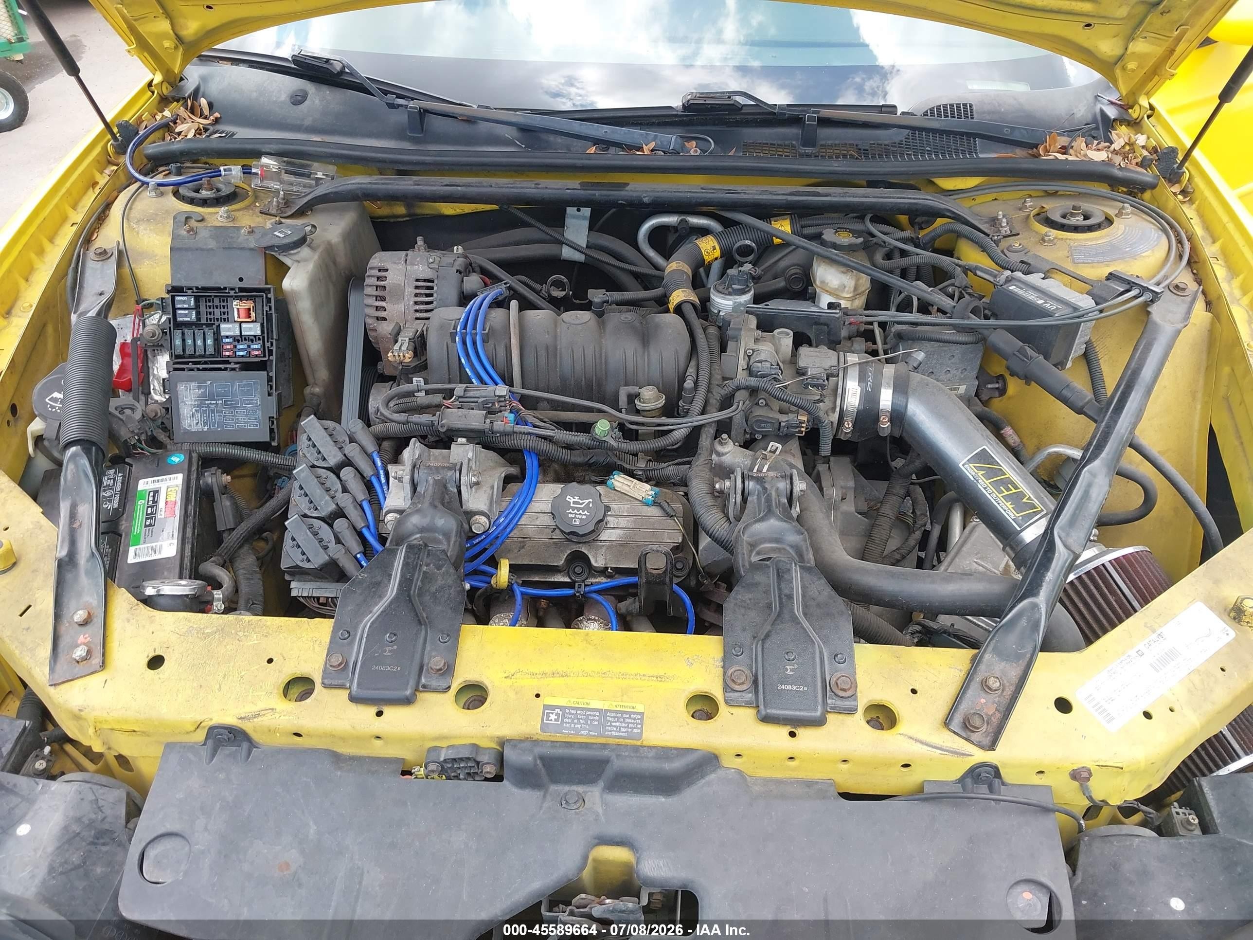 2003 Chevrolet Monte Carlo Ss Yellow vin: 2G1WX12K039156522