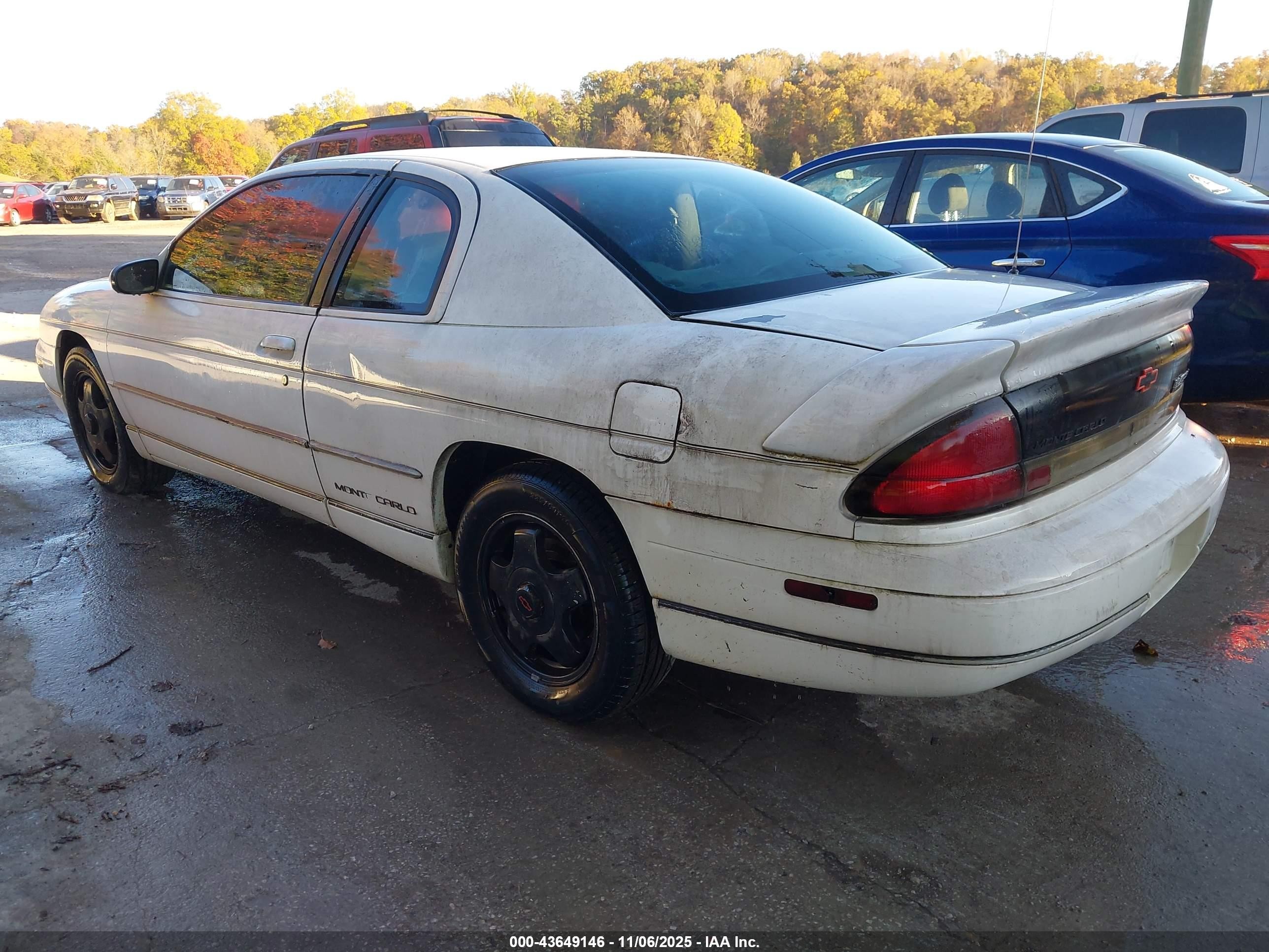 1998 Chevrolet Monte Carlo Z34 White vin: 2G1WX12K0W9300736