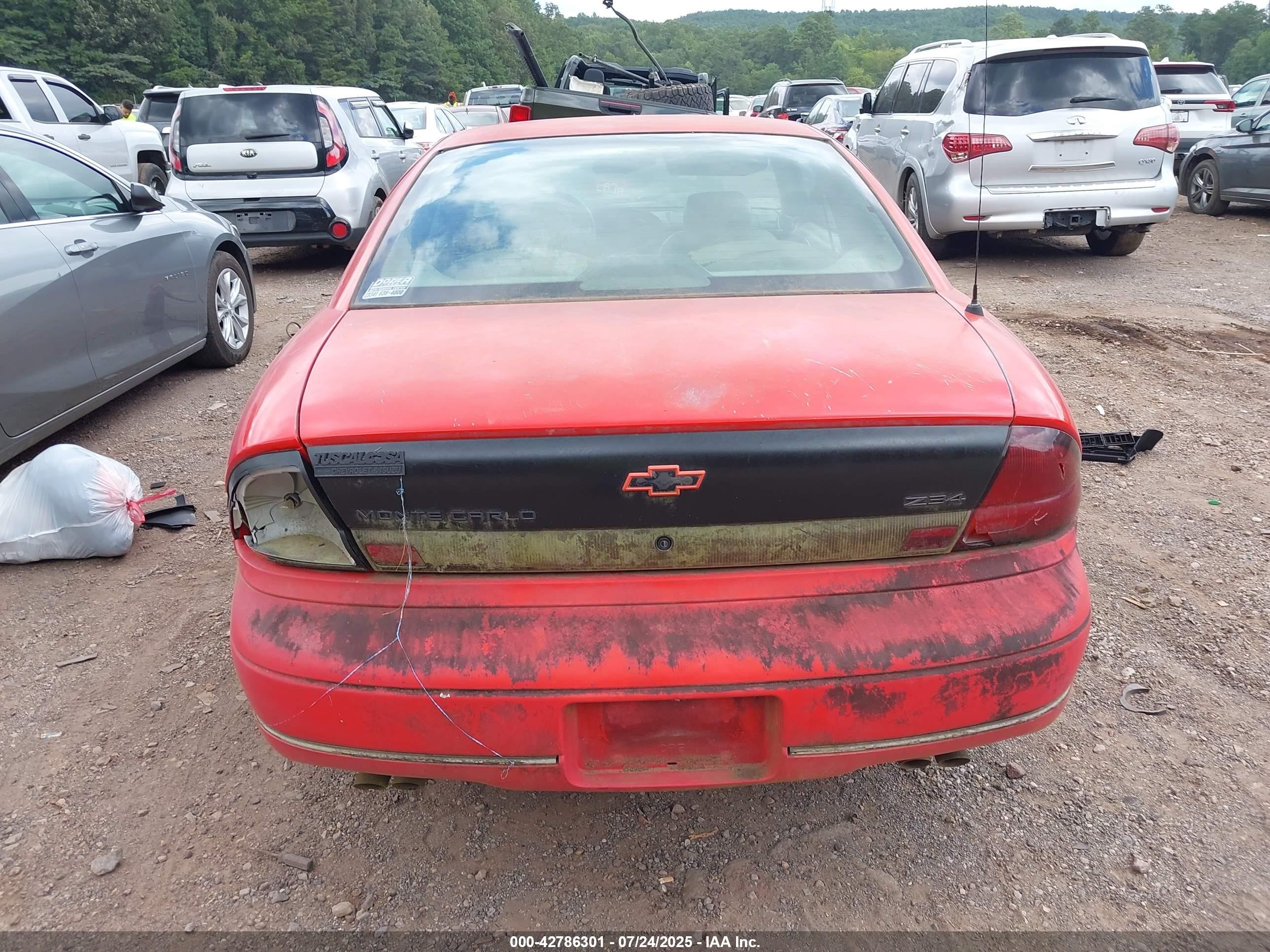 1998 Chevrolet Monte Carlo Z34 Red vin: 2G1WX12K0W9328522