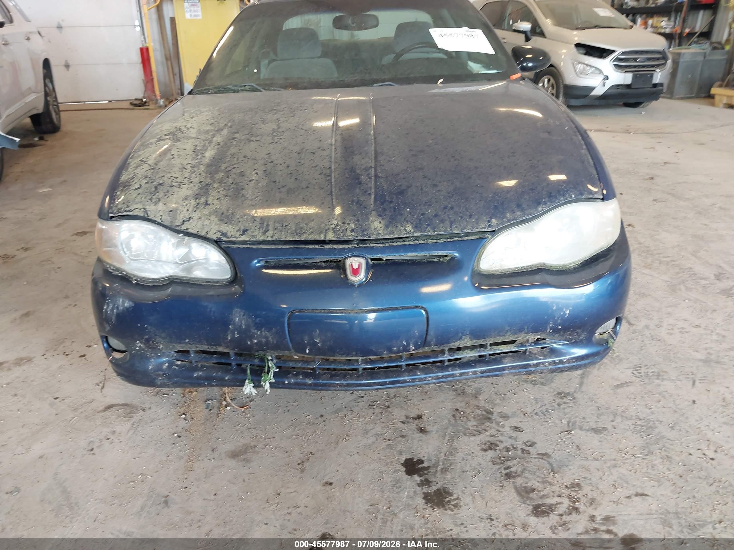 2003 Chevrolet Monte Carlo Ss Blue vin: 2G1WX12K139398266