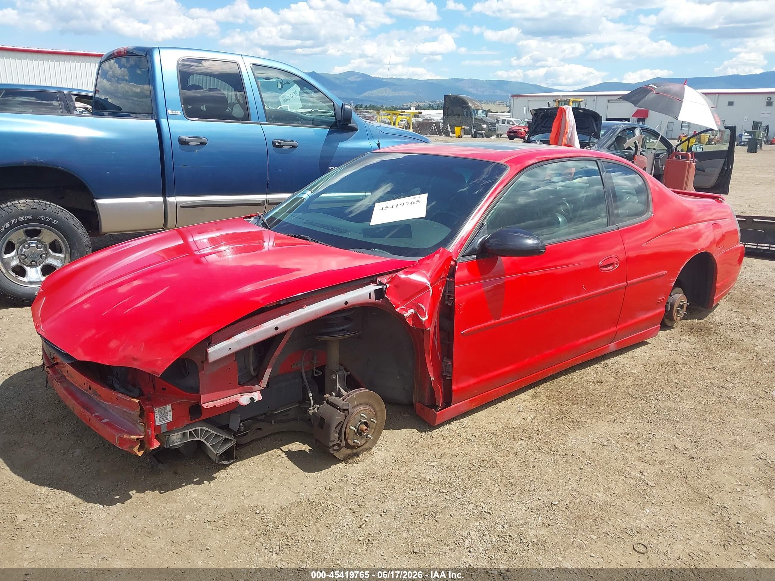 2004 Chevrolet Monte Carlo Ss Red vin: 2G1WX12K149255075