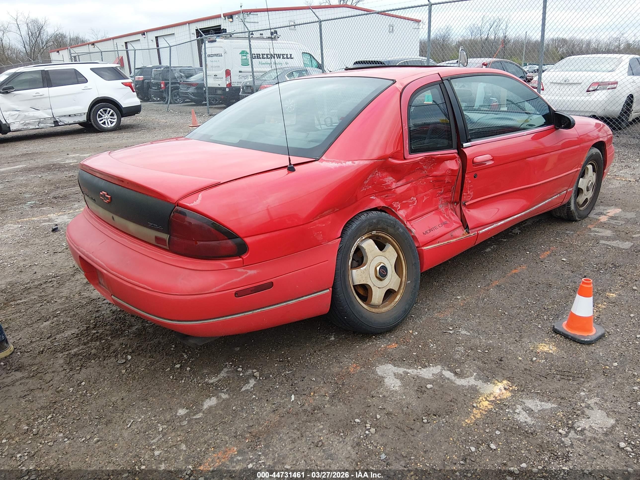 1998 Chevrolet Monte Carlo Z34 Red vin: 2G1WX12K1W9111240