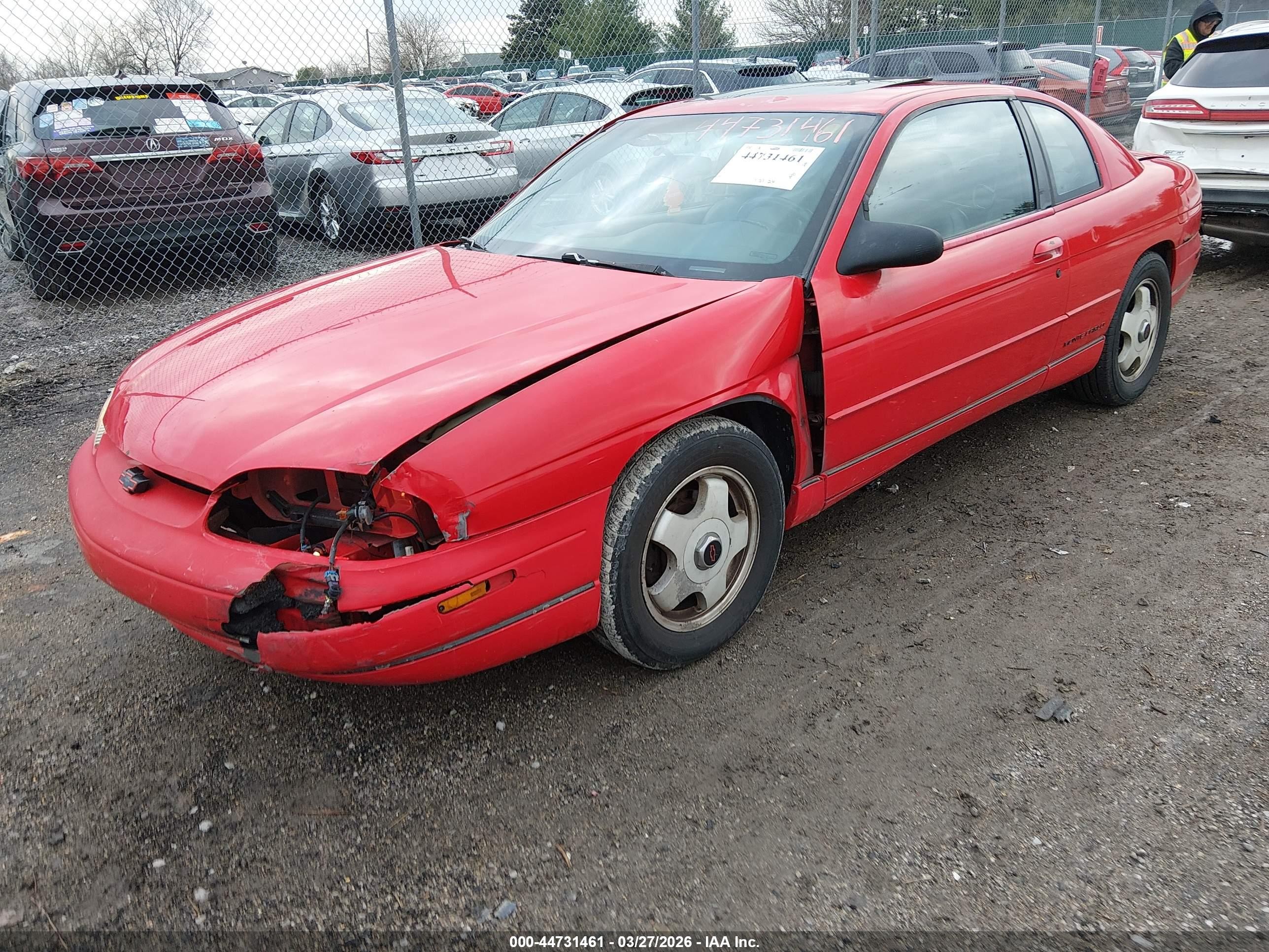 1998 Chevrolet Monte Carlo Z34 Red vin: 2G1WX12K1W9111240