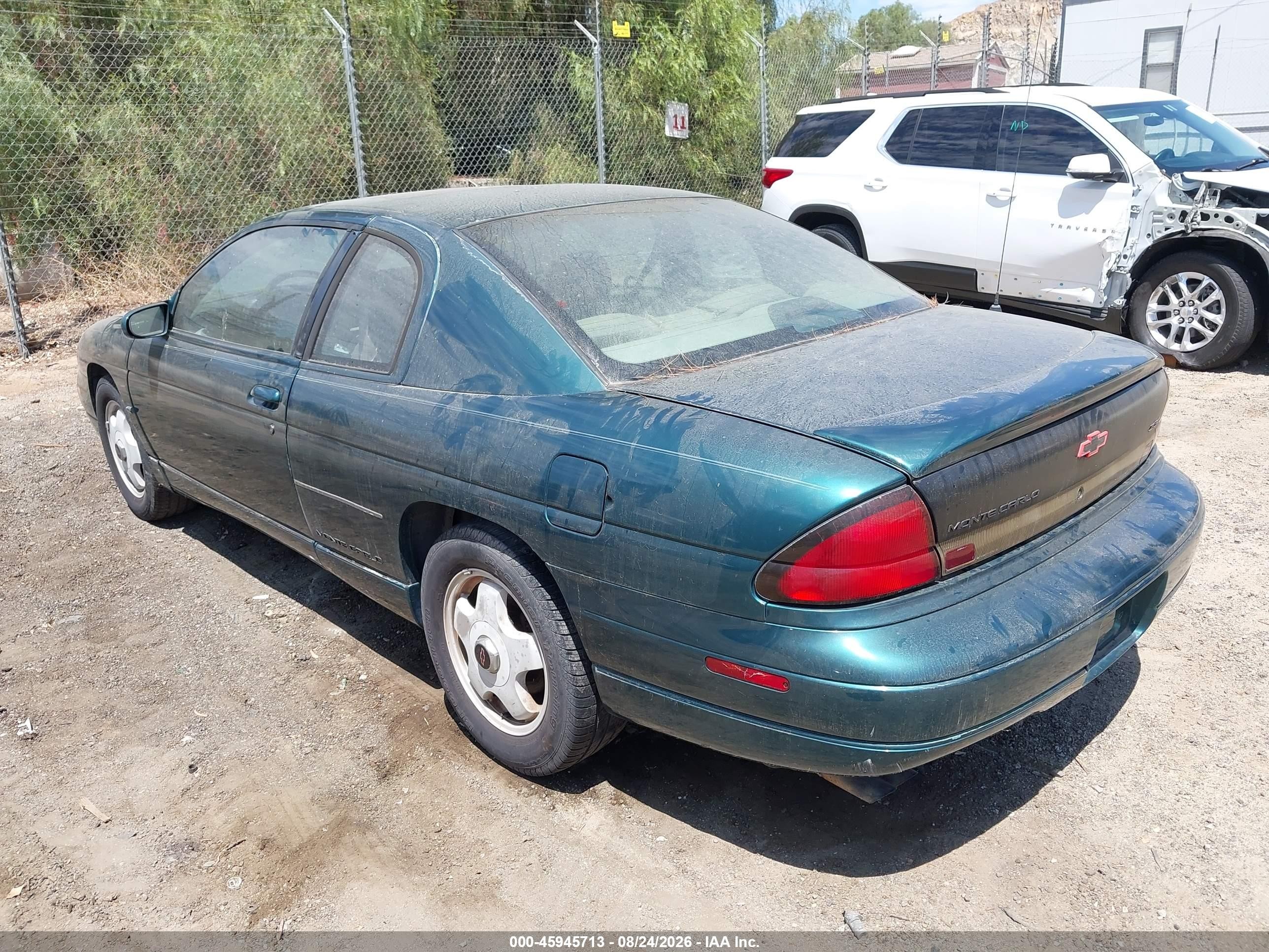1998 Chevrolet Monte Carlo Z34 Зеленый vin: 2G1WX12K1W9128524
