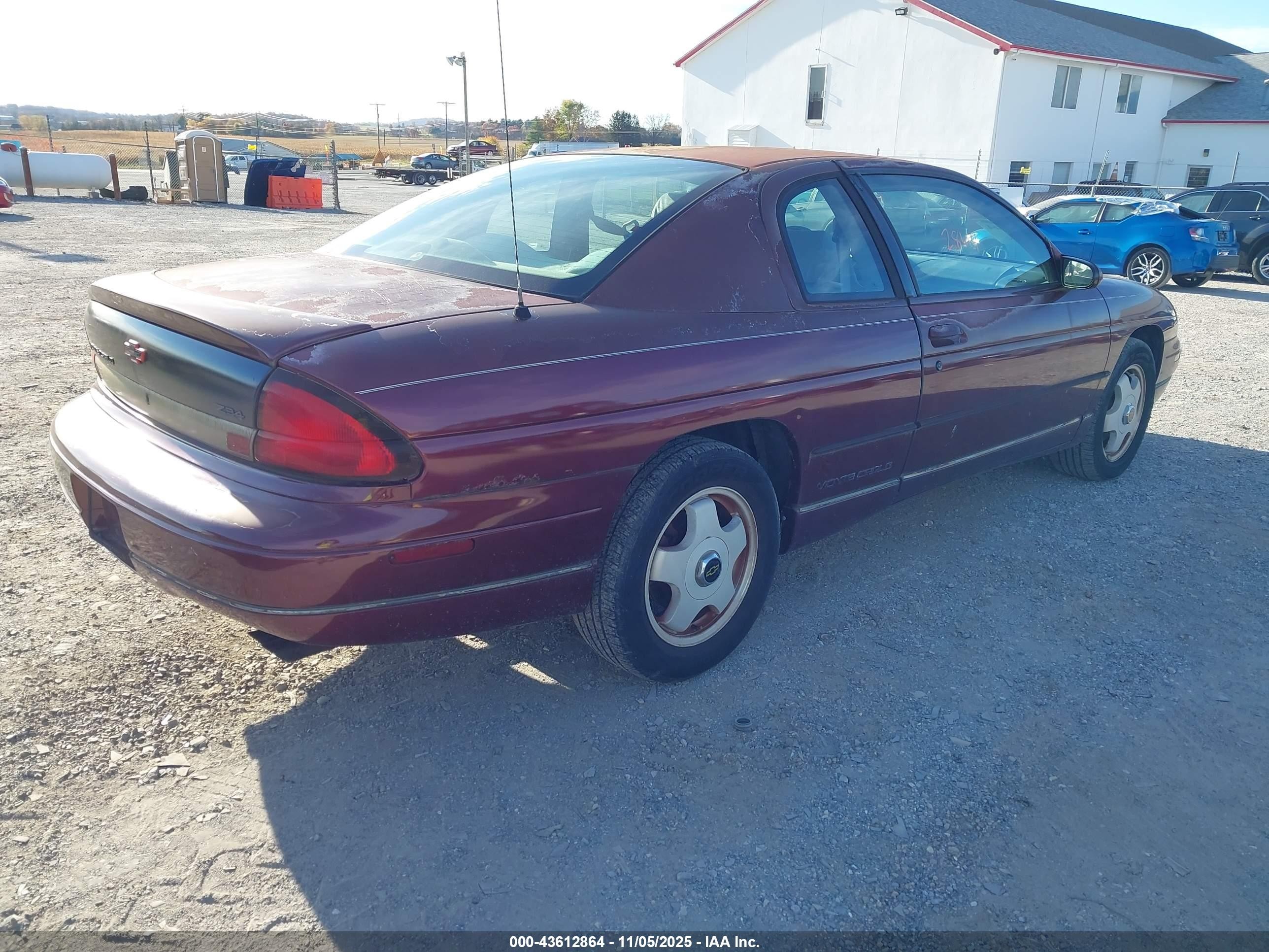 1999 Chevrolet Monte Carlo Z34 Burgundy vin: 2G1WX12K4X9129524