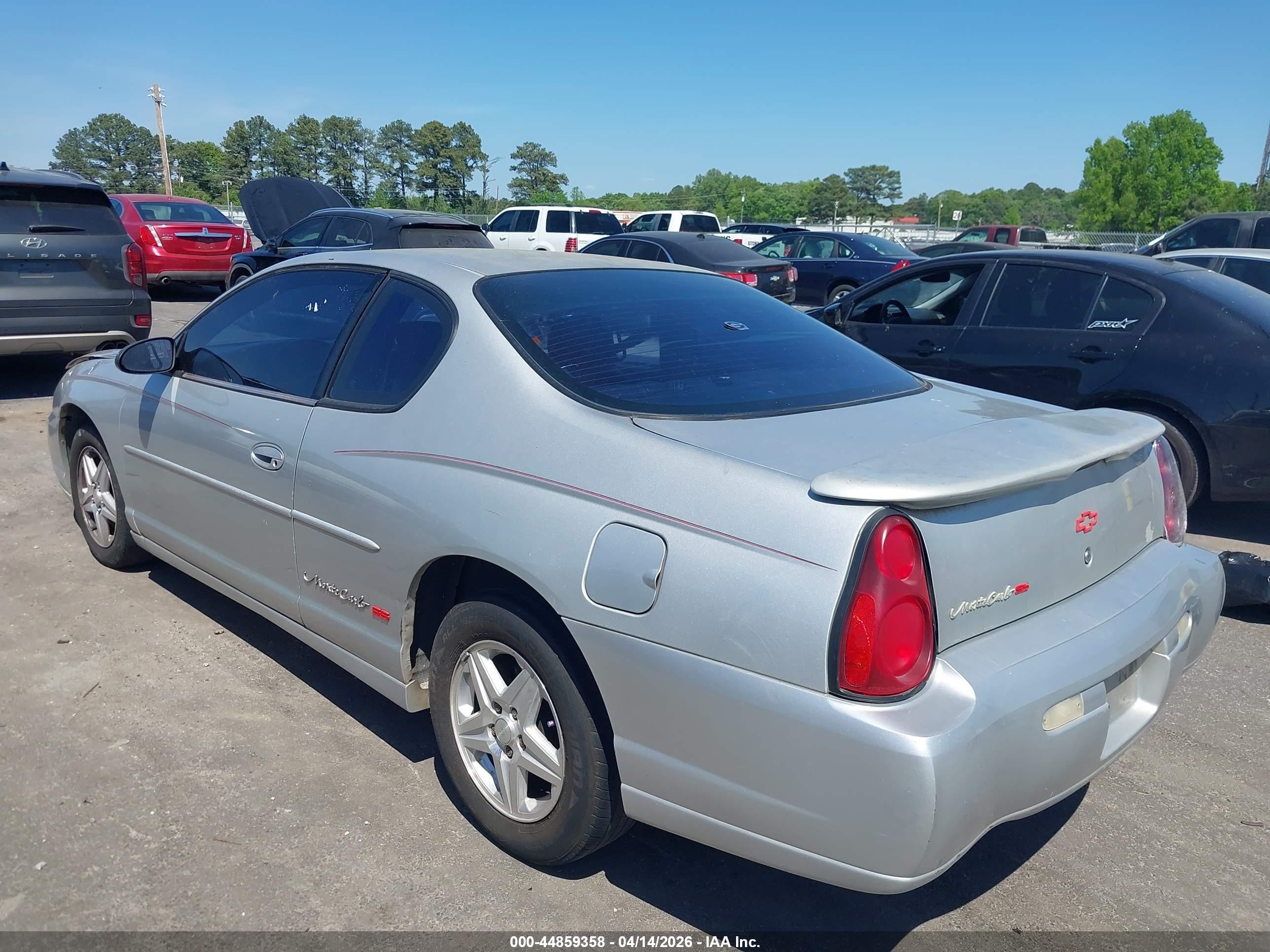 2000 Chevrolet Monte Carlo Ss Silver vin: 2G1WX12K4Y9226045