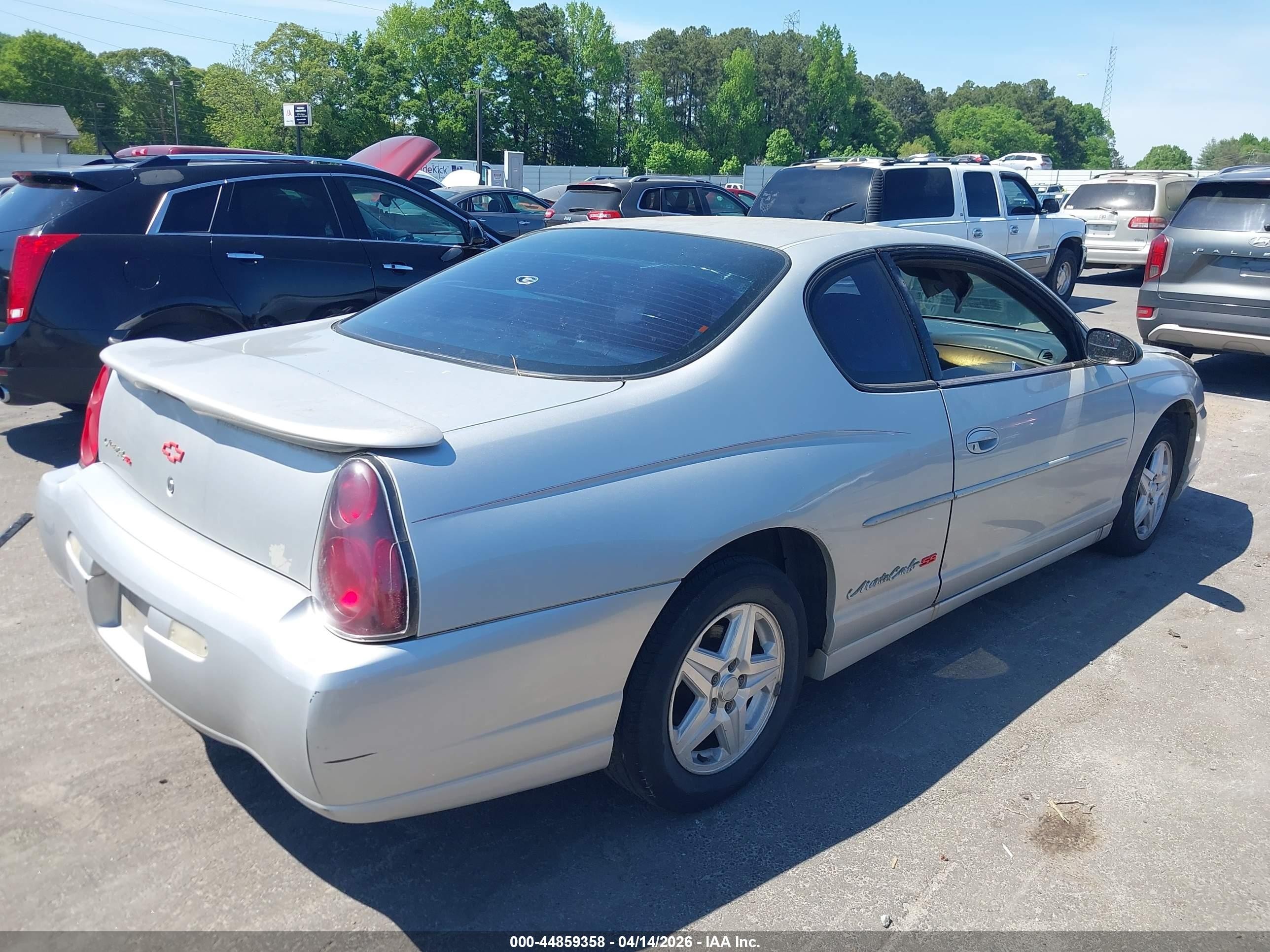 2000 Chevrolet Monte Carlo Ss Silver vin: 2G1WX12K4Y9226045
