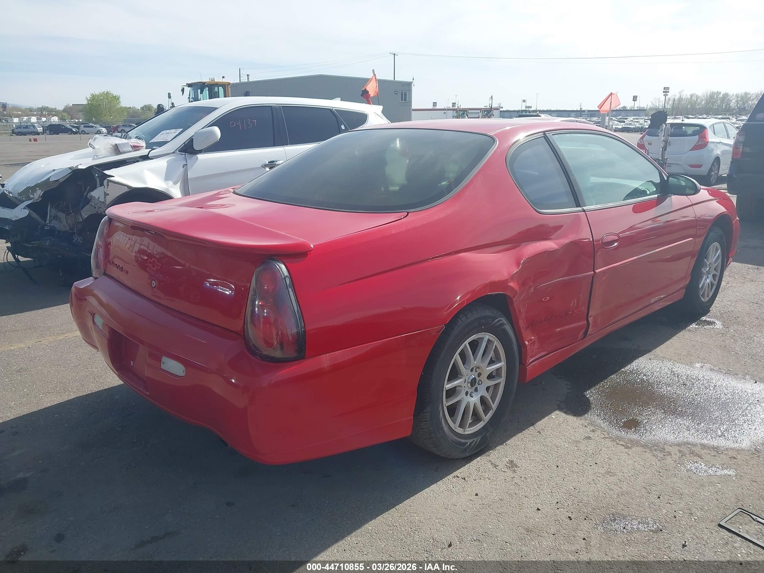 2003 Chevrolet Monte Carlo Ss Red vin: 2G1WX12K539196241