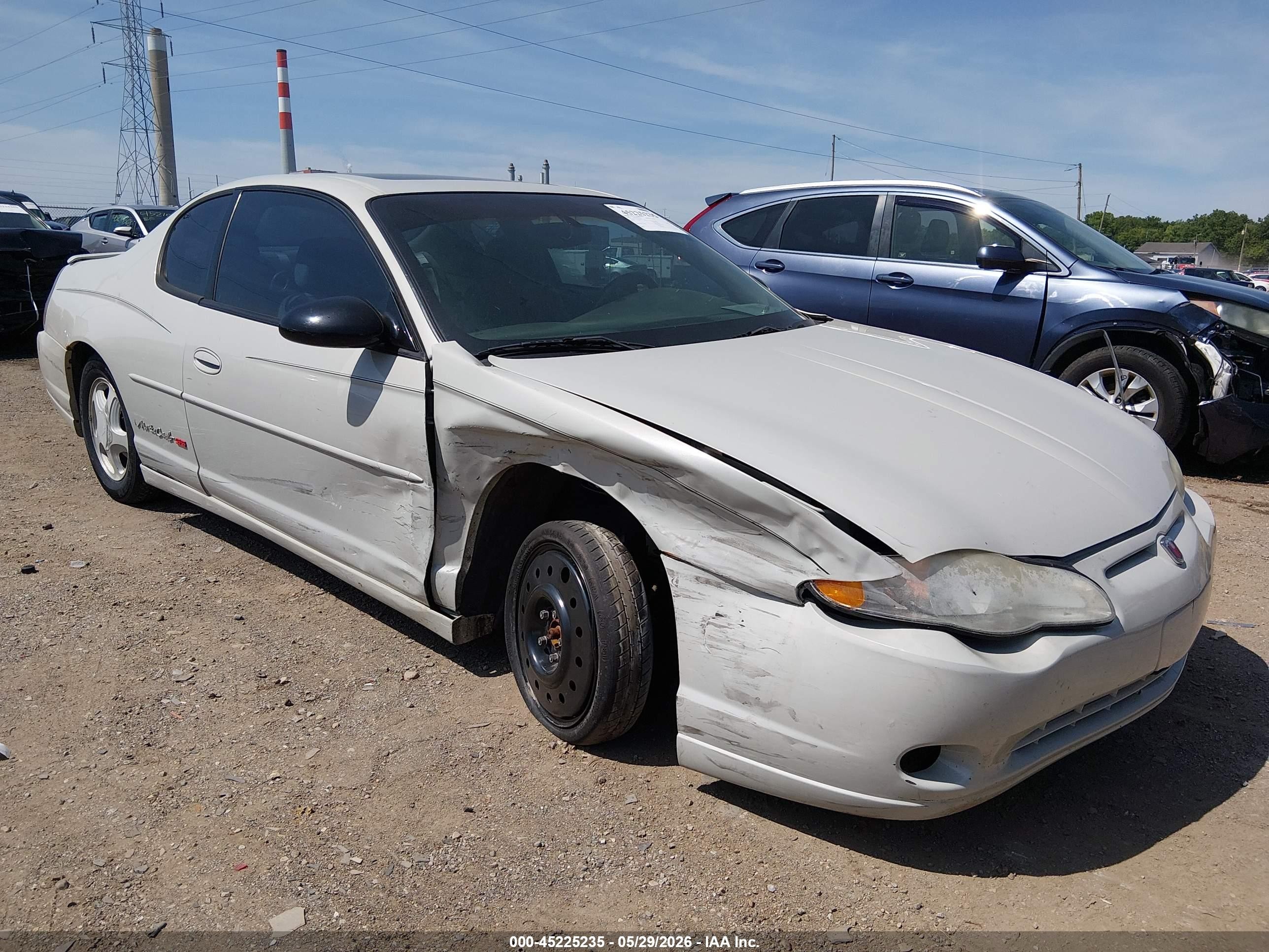 2003 Chevrolet Monte Carlo Ss Белый vin: 2G1WX12K539419975