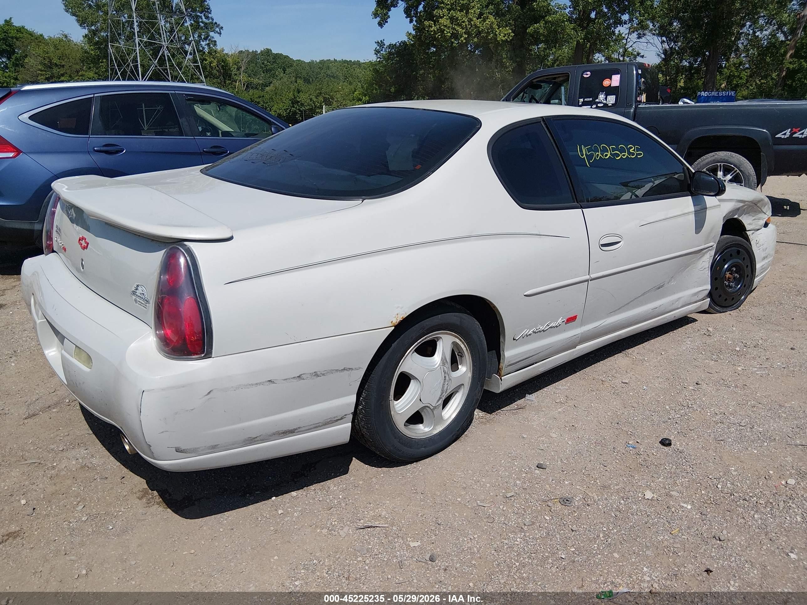 2003 Chevrolet Monte Carlo Ss Белый vin: 2G1WX12K539419975
