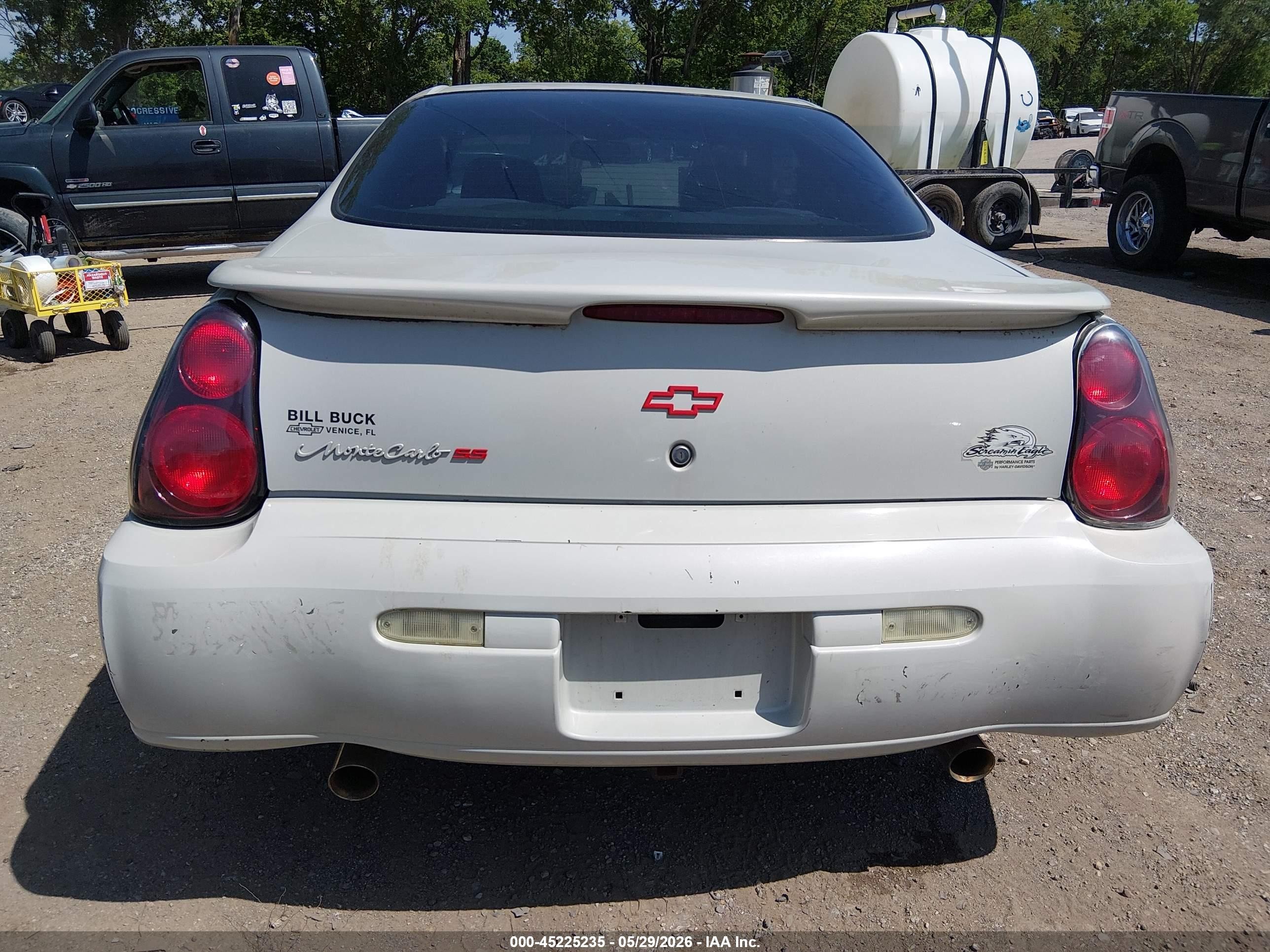 2003 Chevrolet Monte Carlo Ss Белый vin: 2G1WX12K539419975