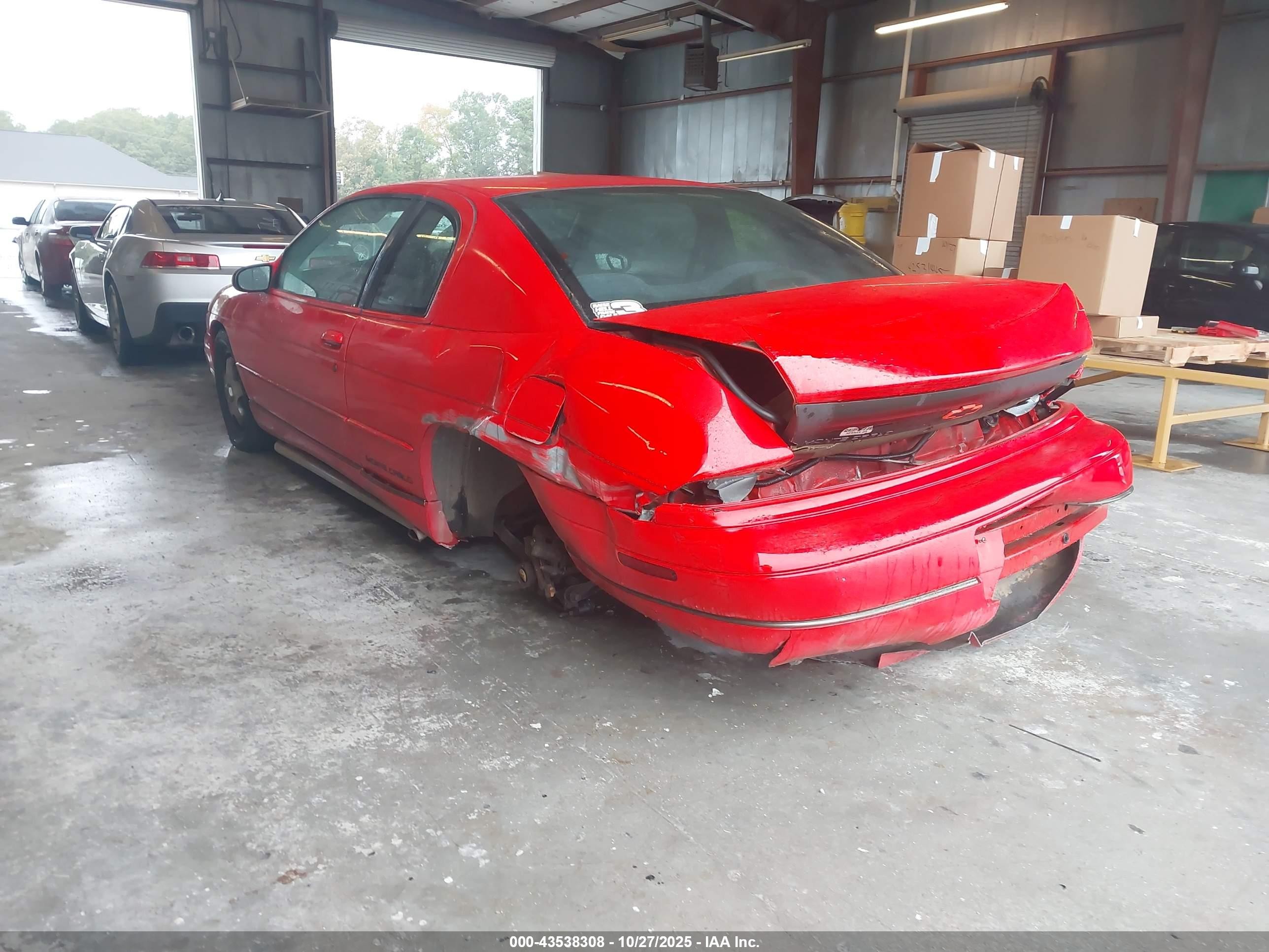 1999 Chevrolet Monte Carlo Z34 Красный vin: 2G1WX12K5X9278962