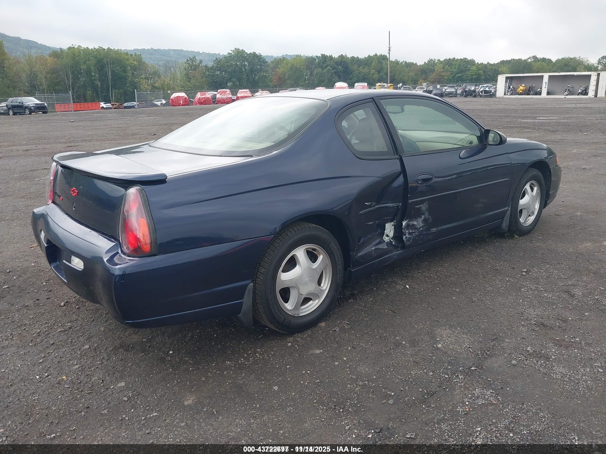 2000 Chevrolet Monte Carlo Ss Dark Blue vin: 2G1WX12K5Y9241699